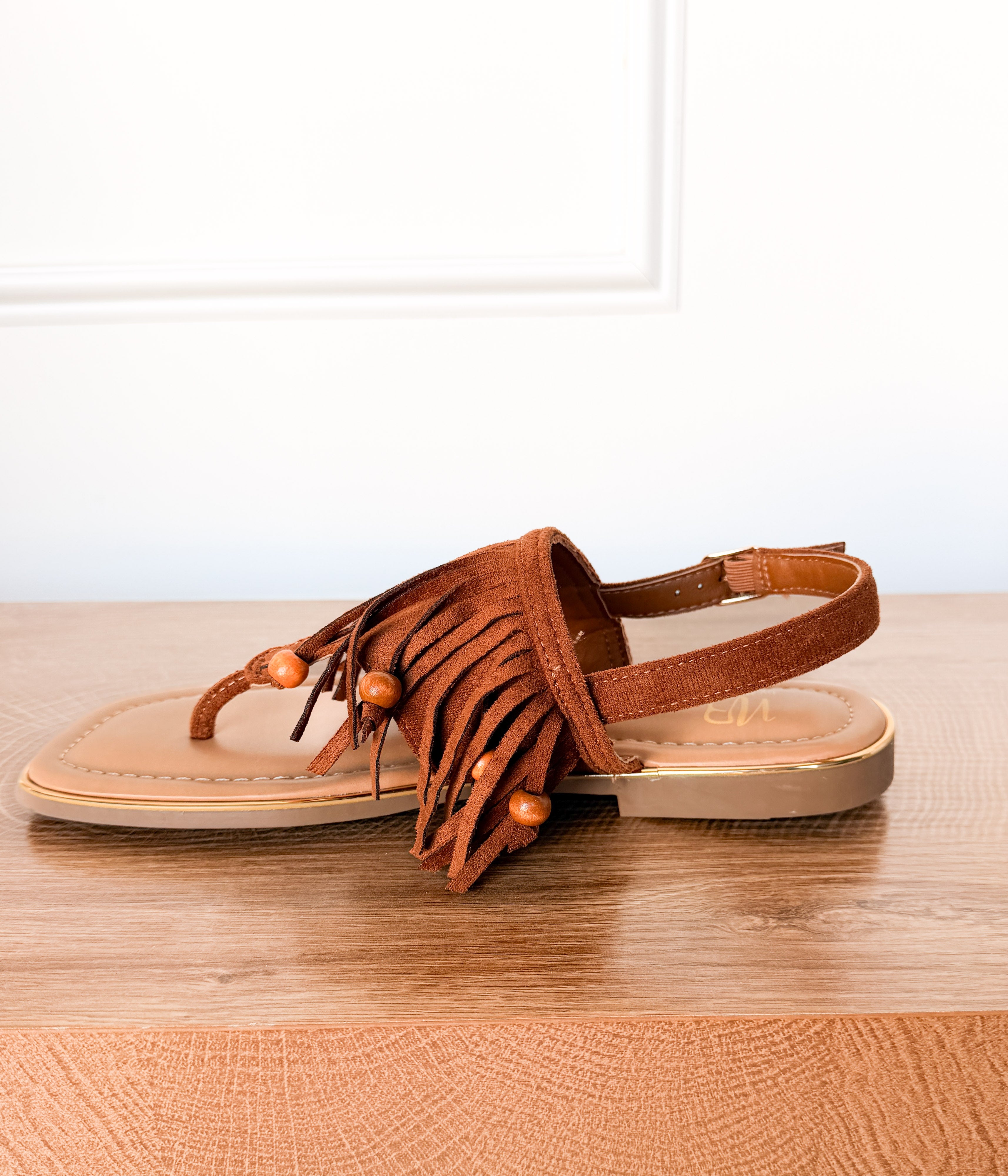 Claremont Fringe Sandal in Tan - Rural Haze