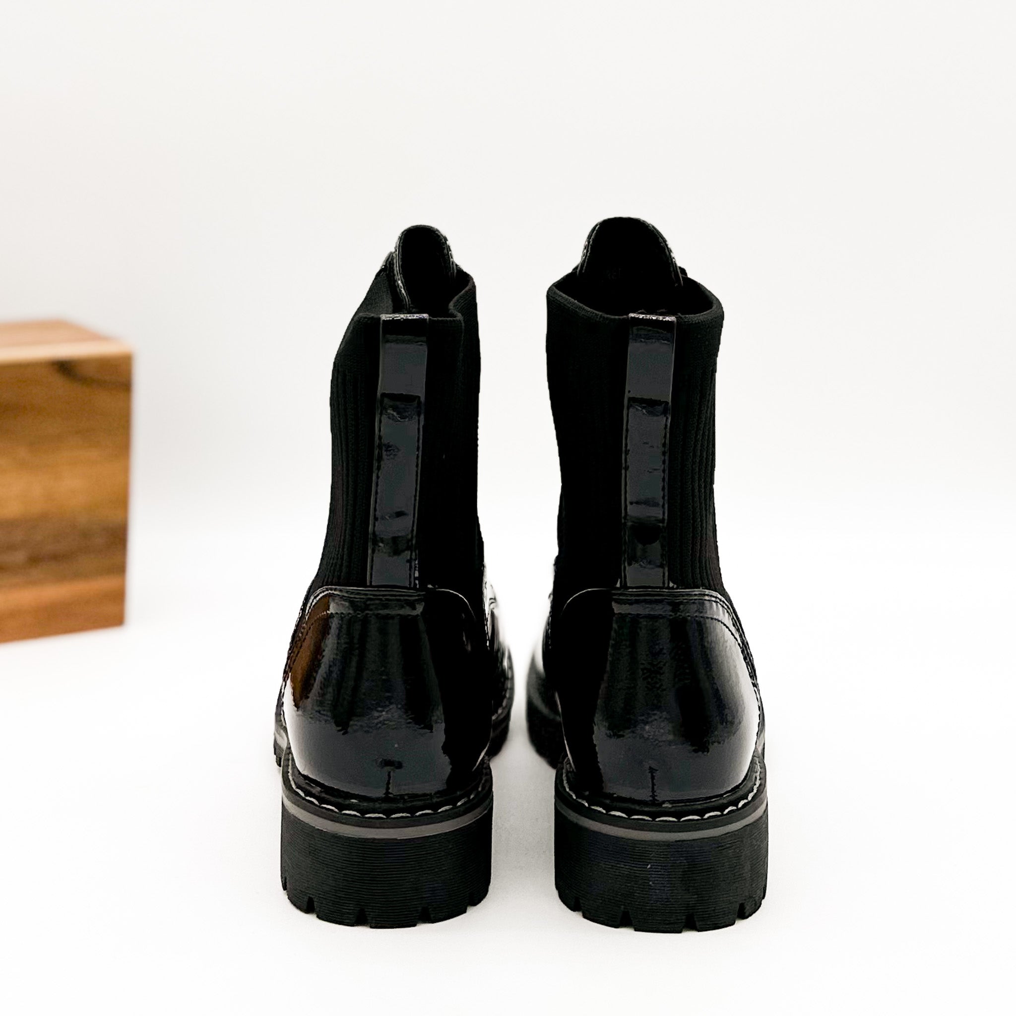 Corkys Creep It Real Boot in Black Patent