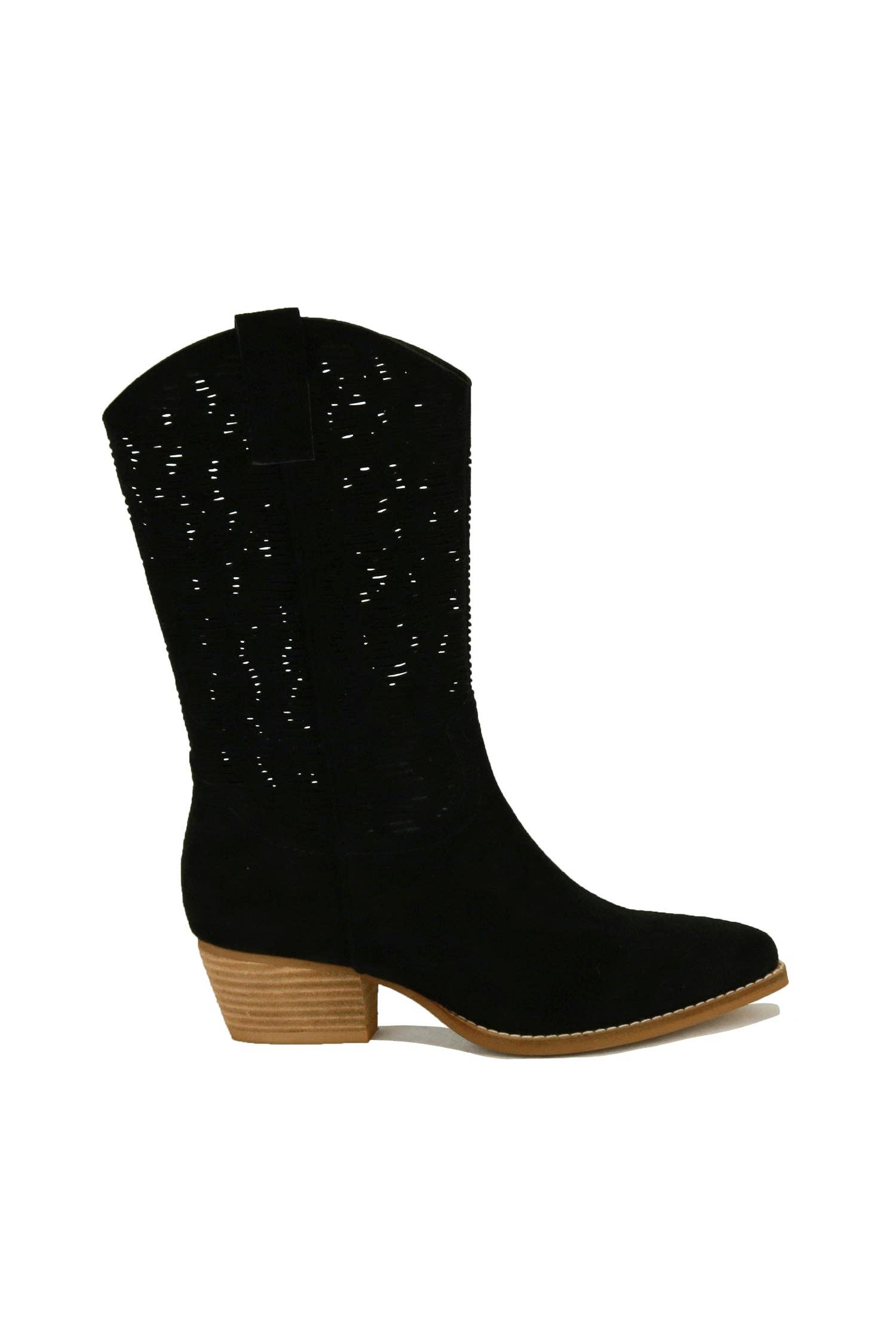 DALLAS-18 Laser-Cut Western Boot: Black / A RUN (12 Pairs) - Rural Haze