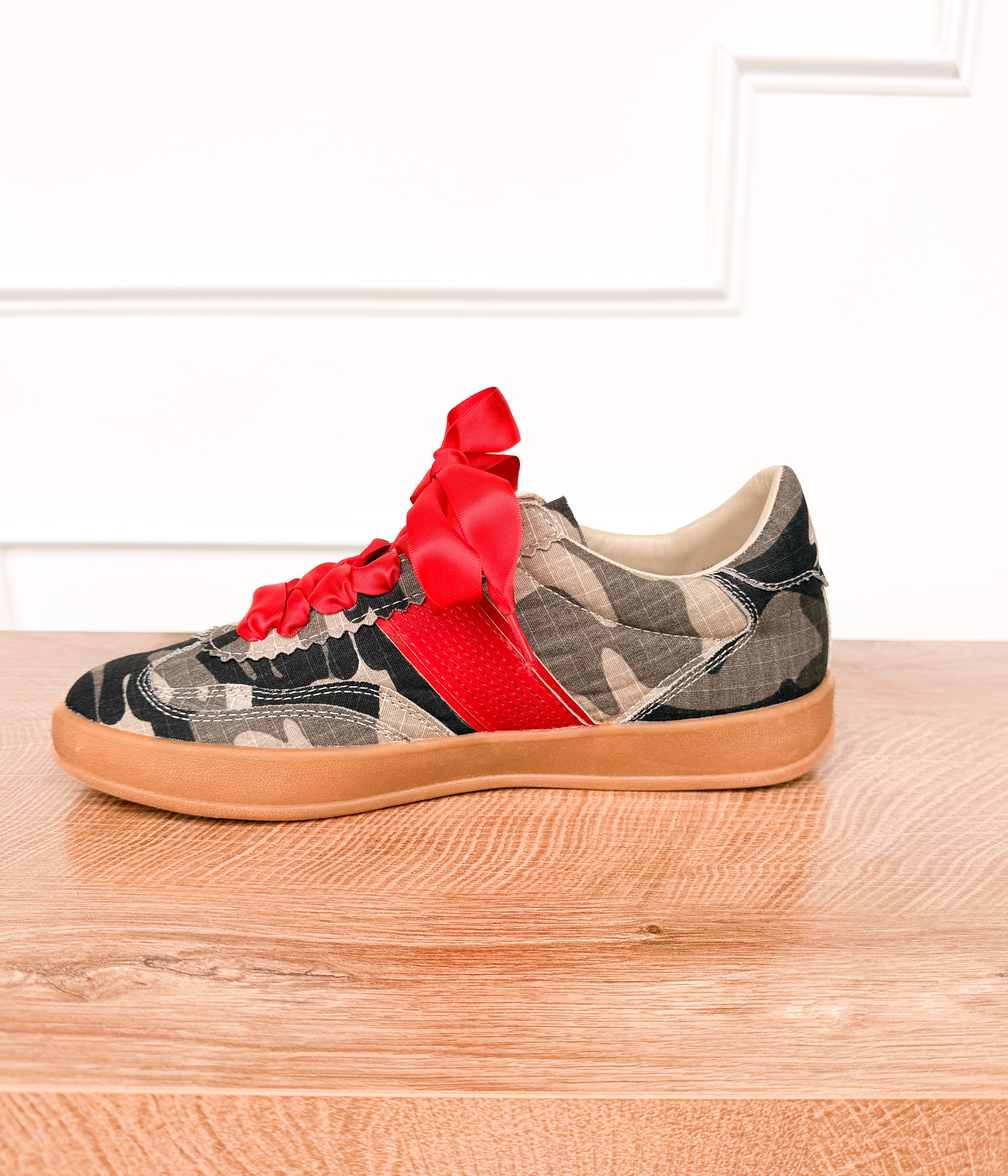 Dixie in Camo Khaki Sneakers - Rural Haze