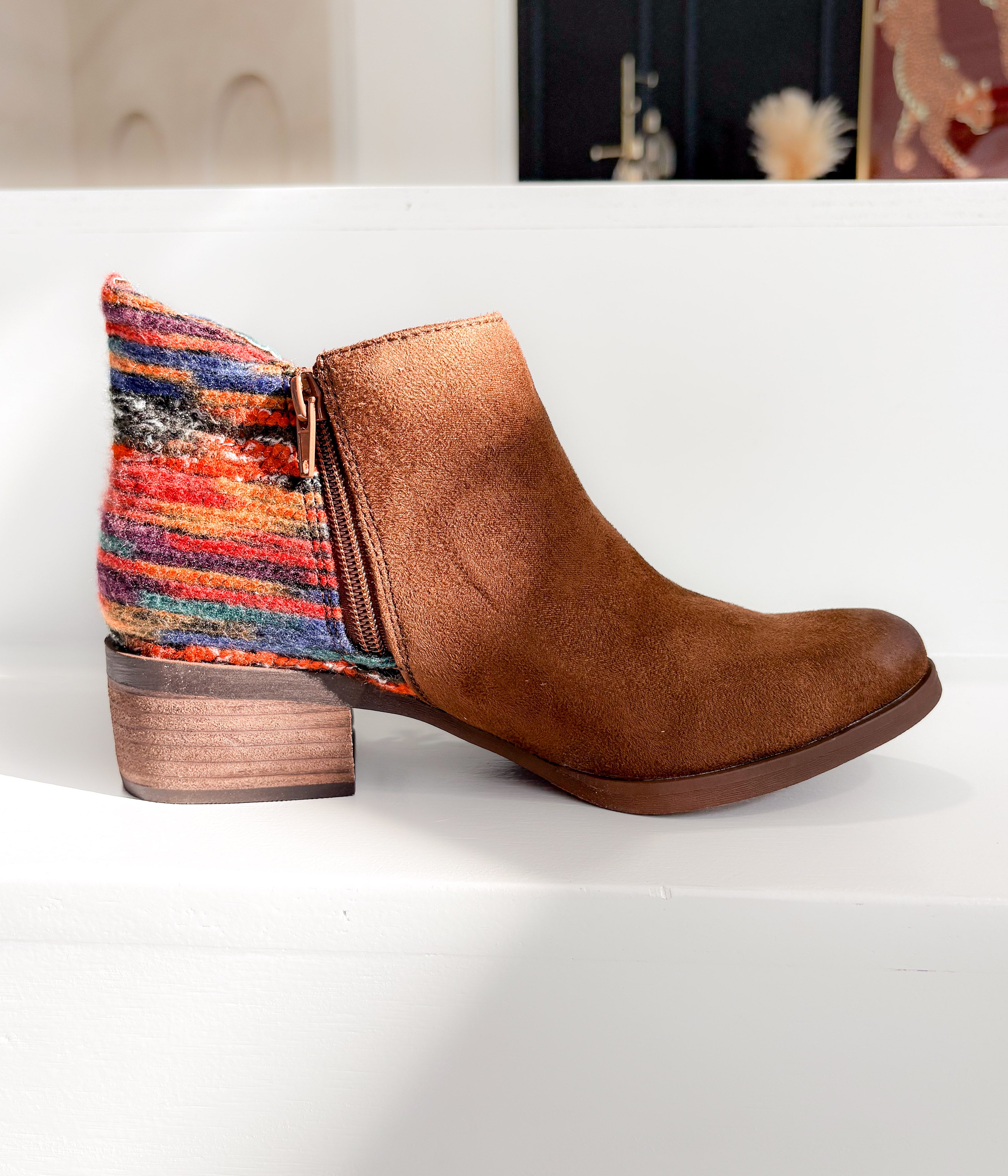 Etty Fringe Ankle Boot in Tan - Rural Haze