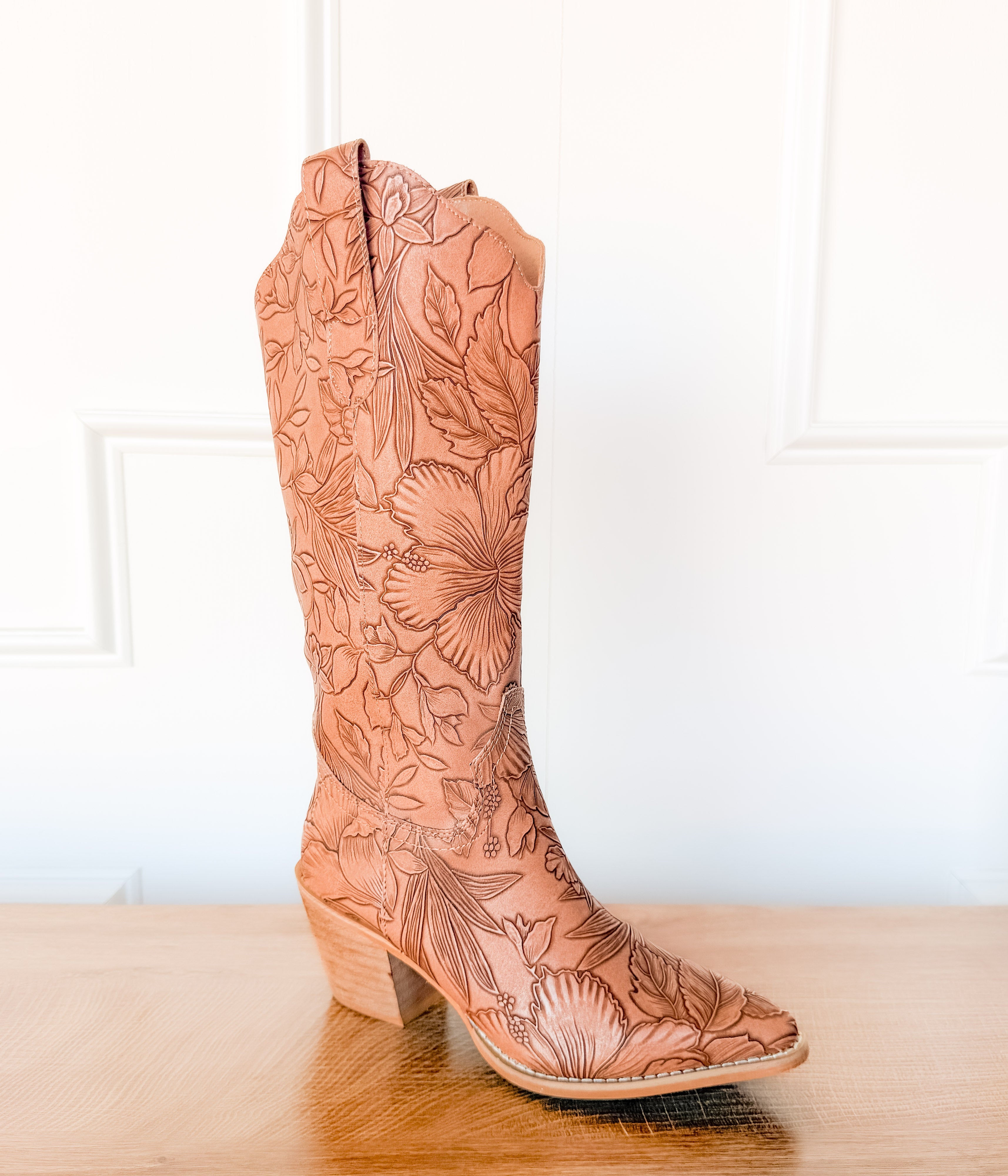 Floral Boot in Brown
