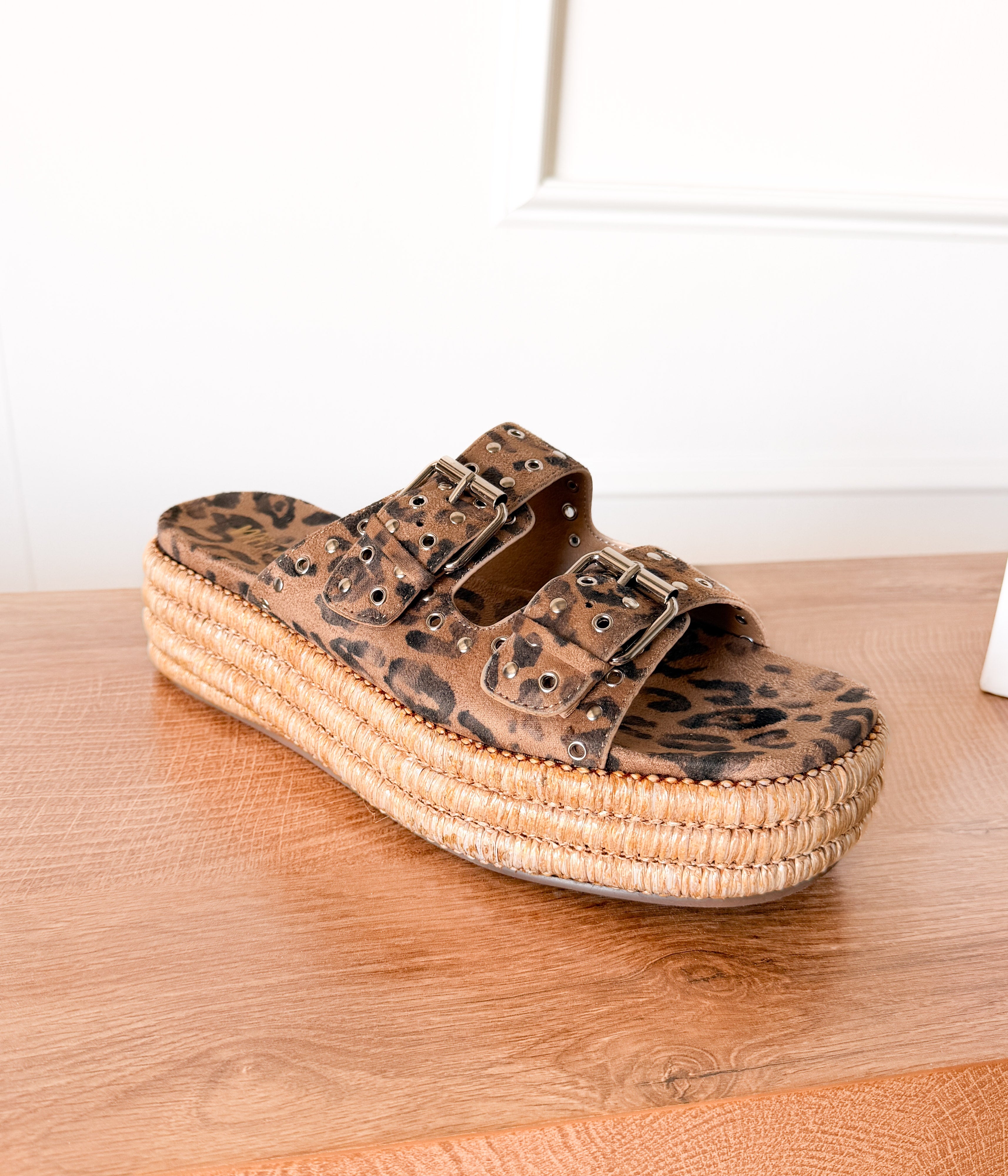 Holly Platform Sandal in Leopard