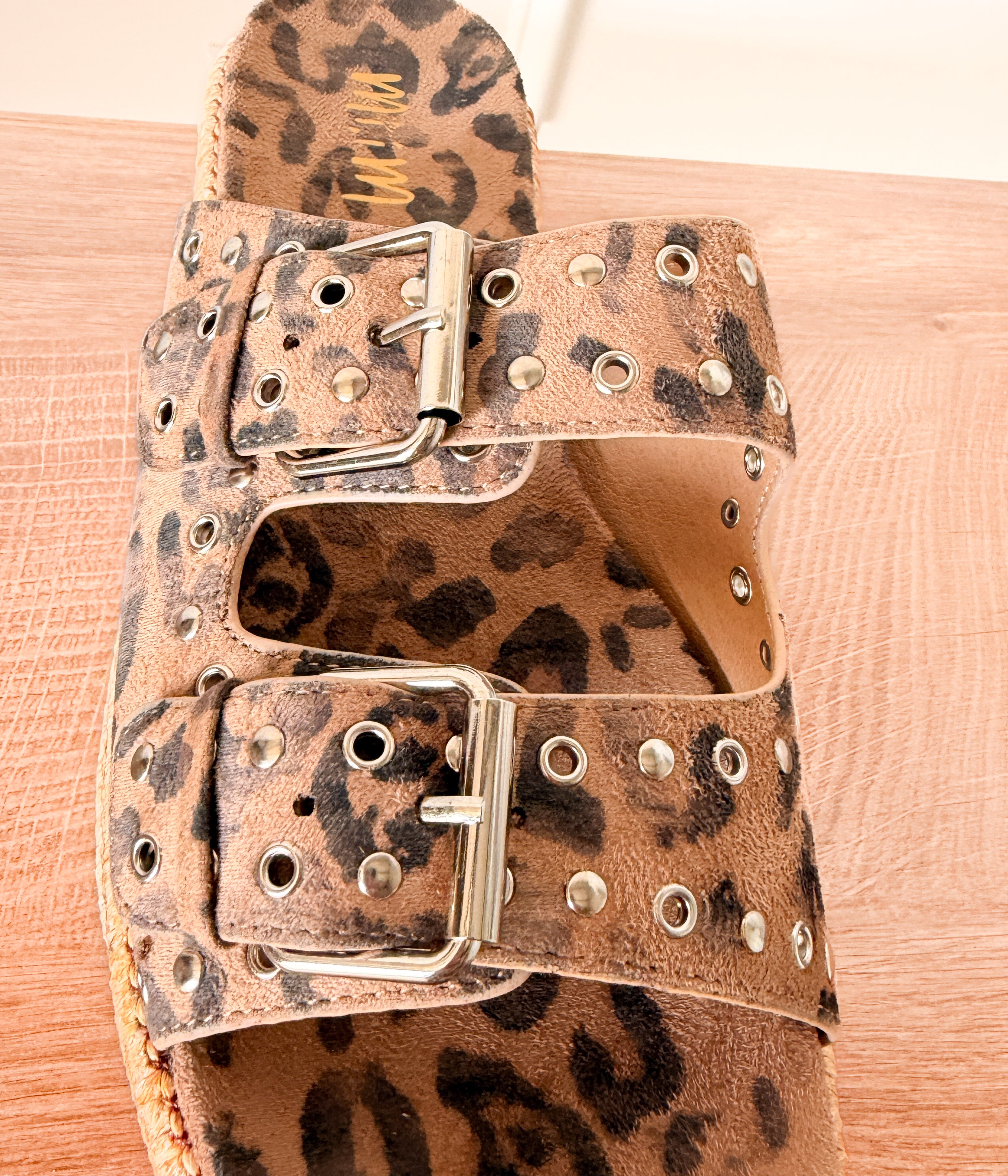 Holly Platform Sandal in Leopard - Rural Haze