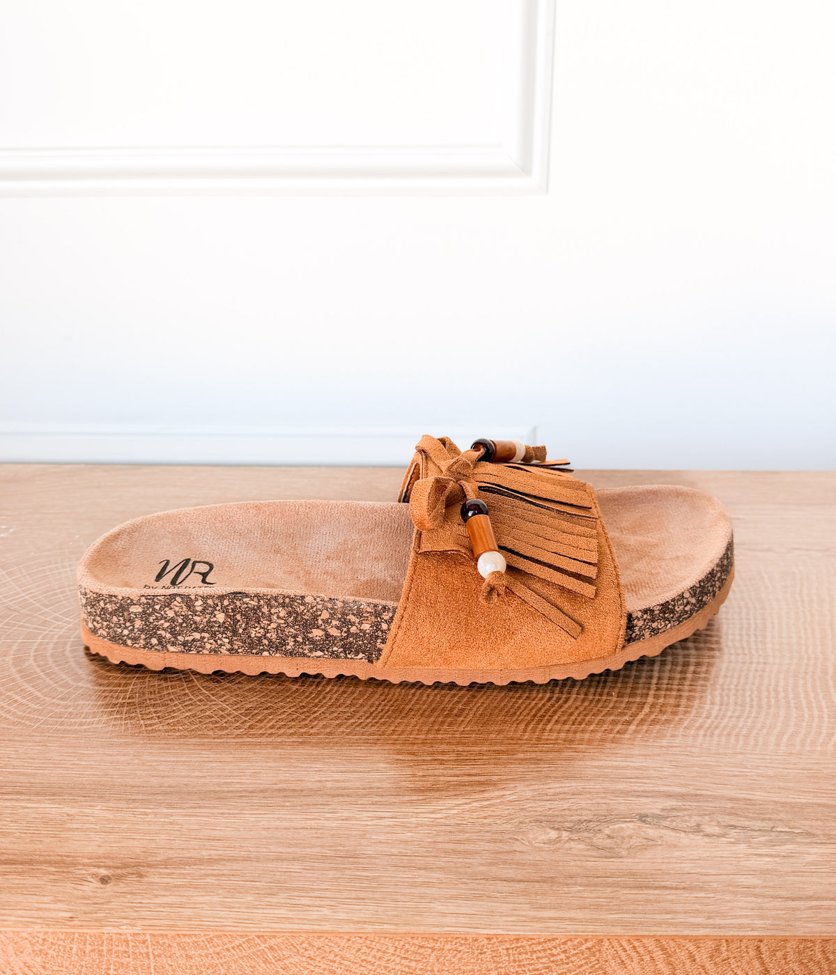 Lilliam Fringe Beaded Sandals in Tan - Rural Haze