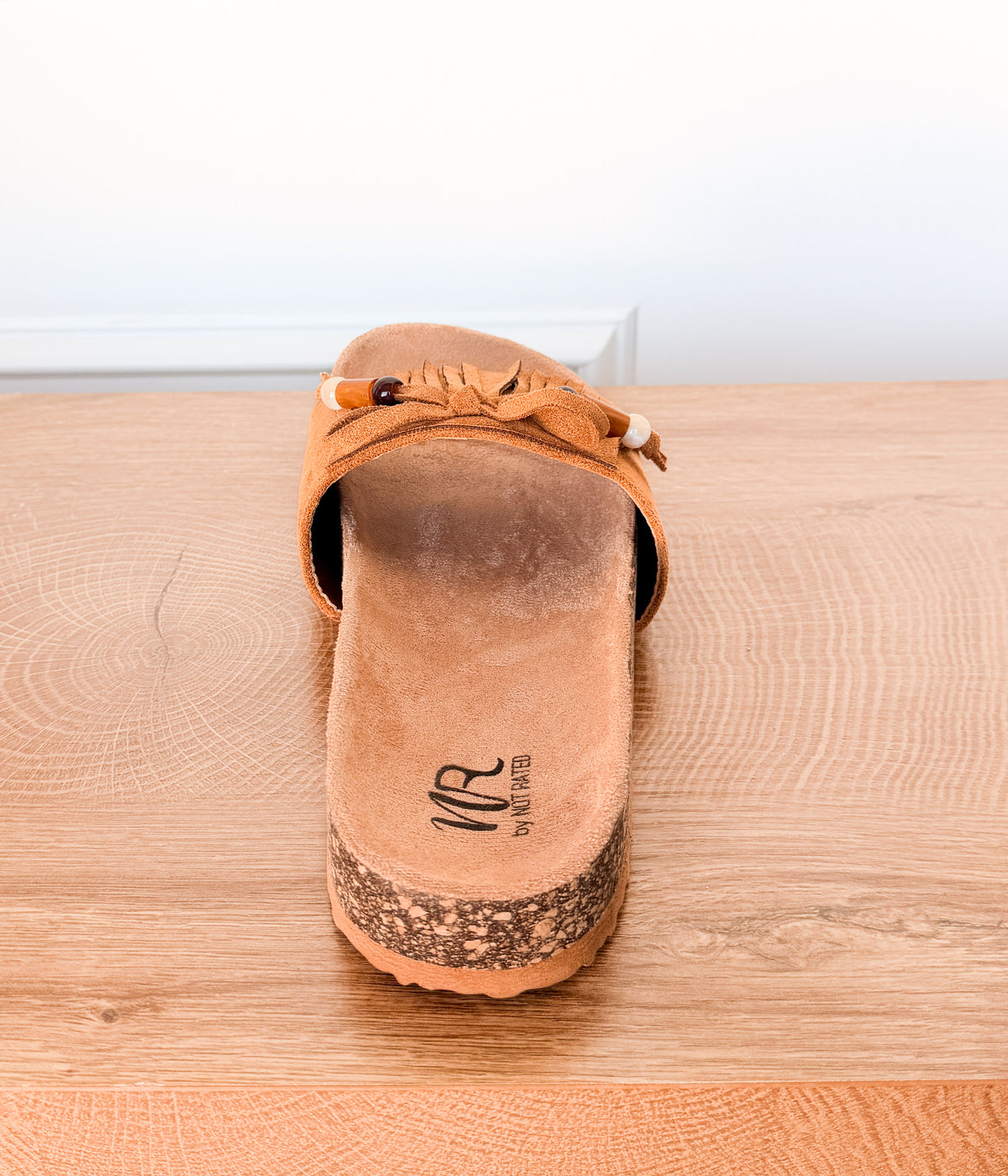 Lilliam Fringe Beaded Sandals in Tan - Rural Haze