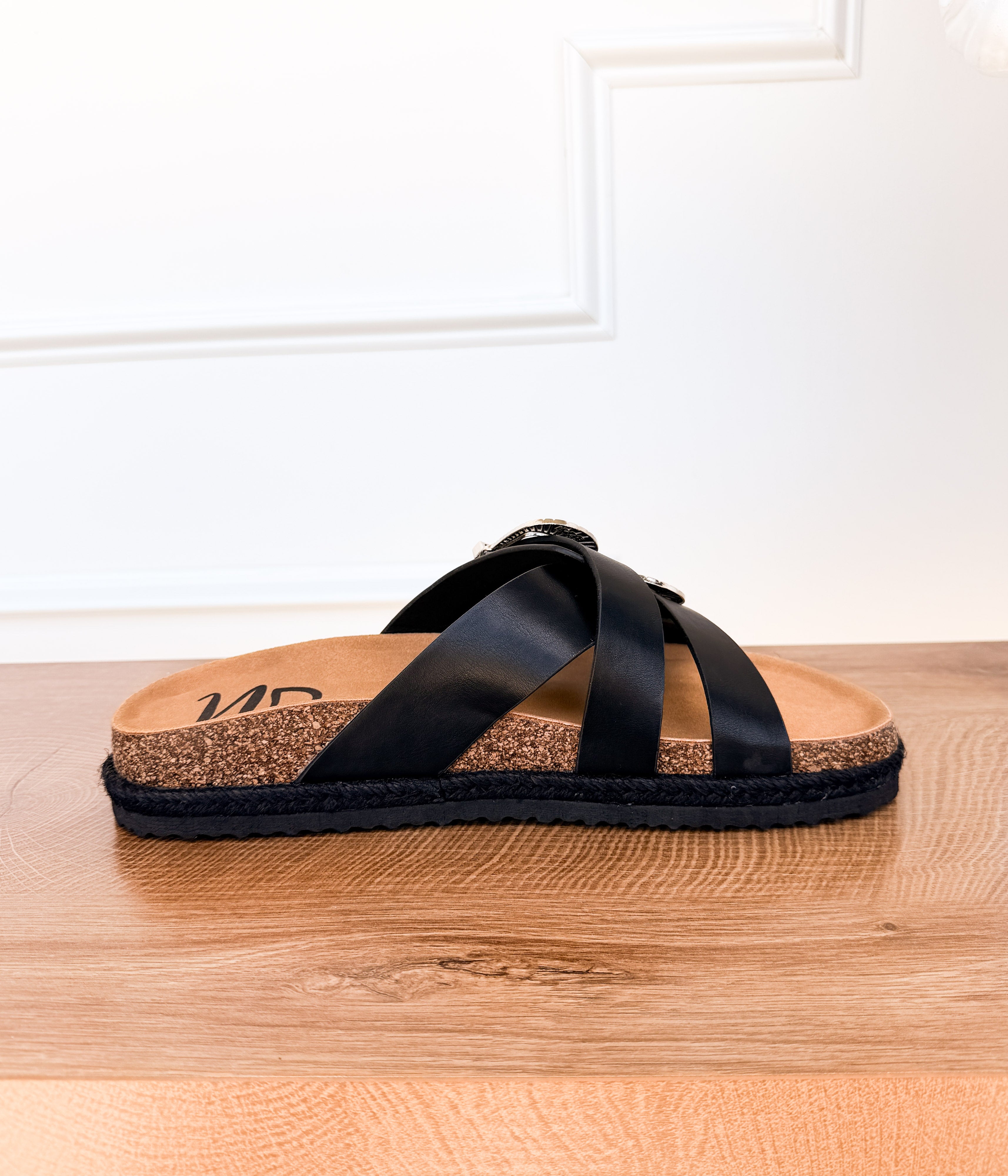 Iris Buckle Sandal in Black - Rural Haze