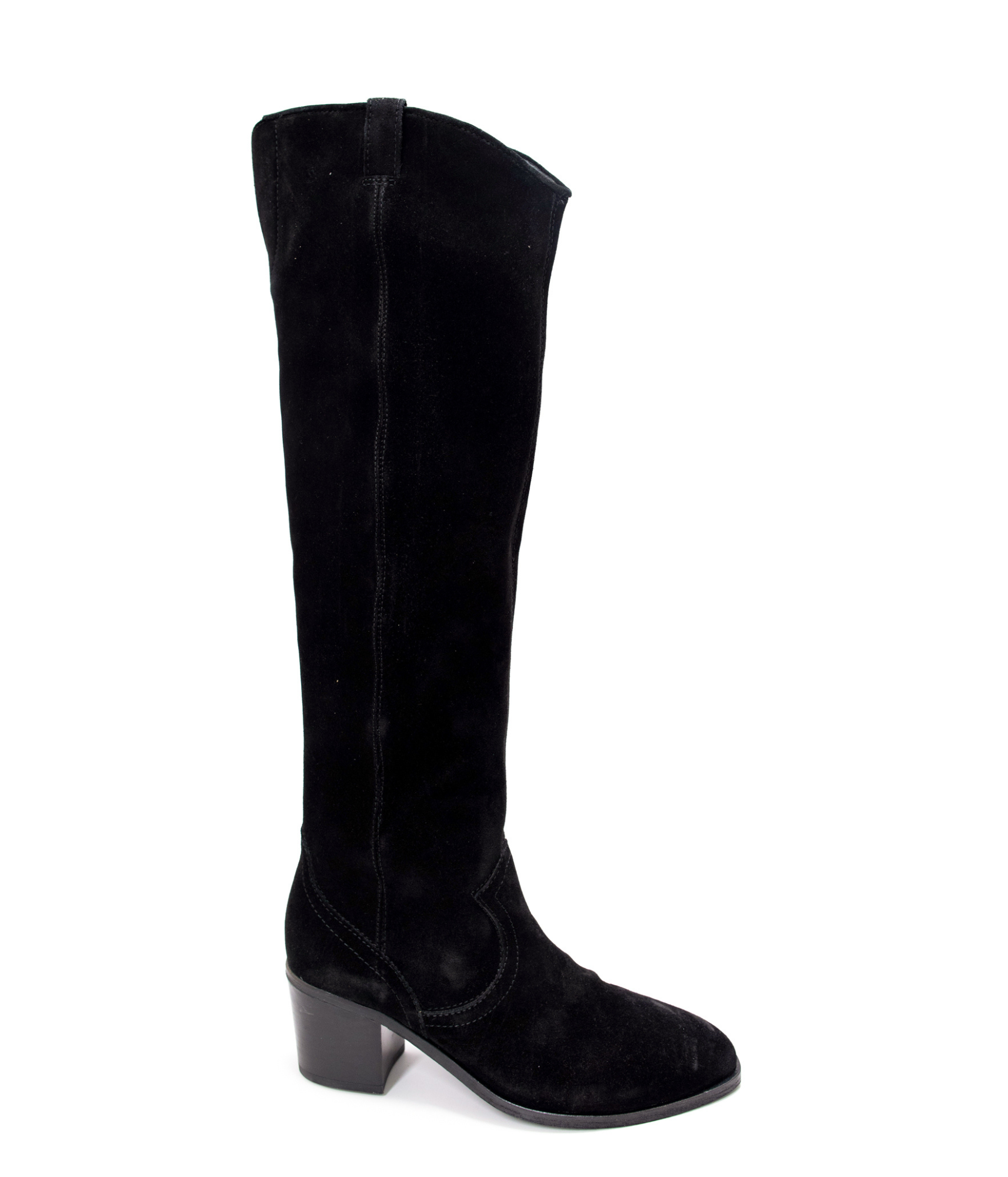 Izzy Suede Tall Boot in Black
