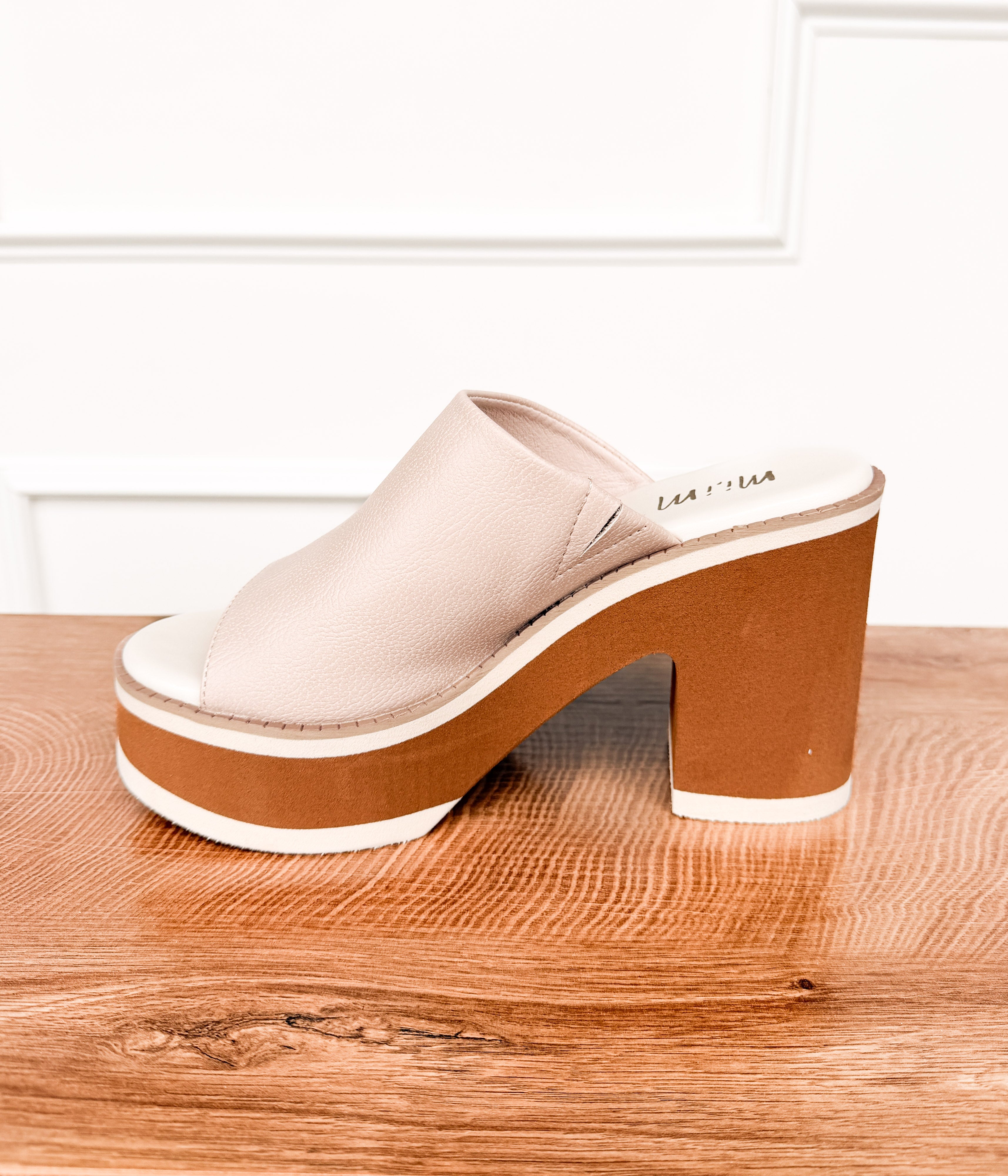 Jemma Platform Sandal in Nude - Rural Haze