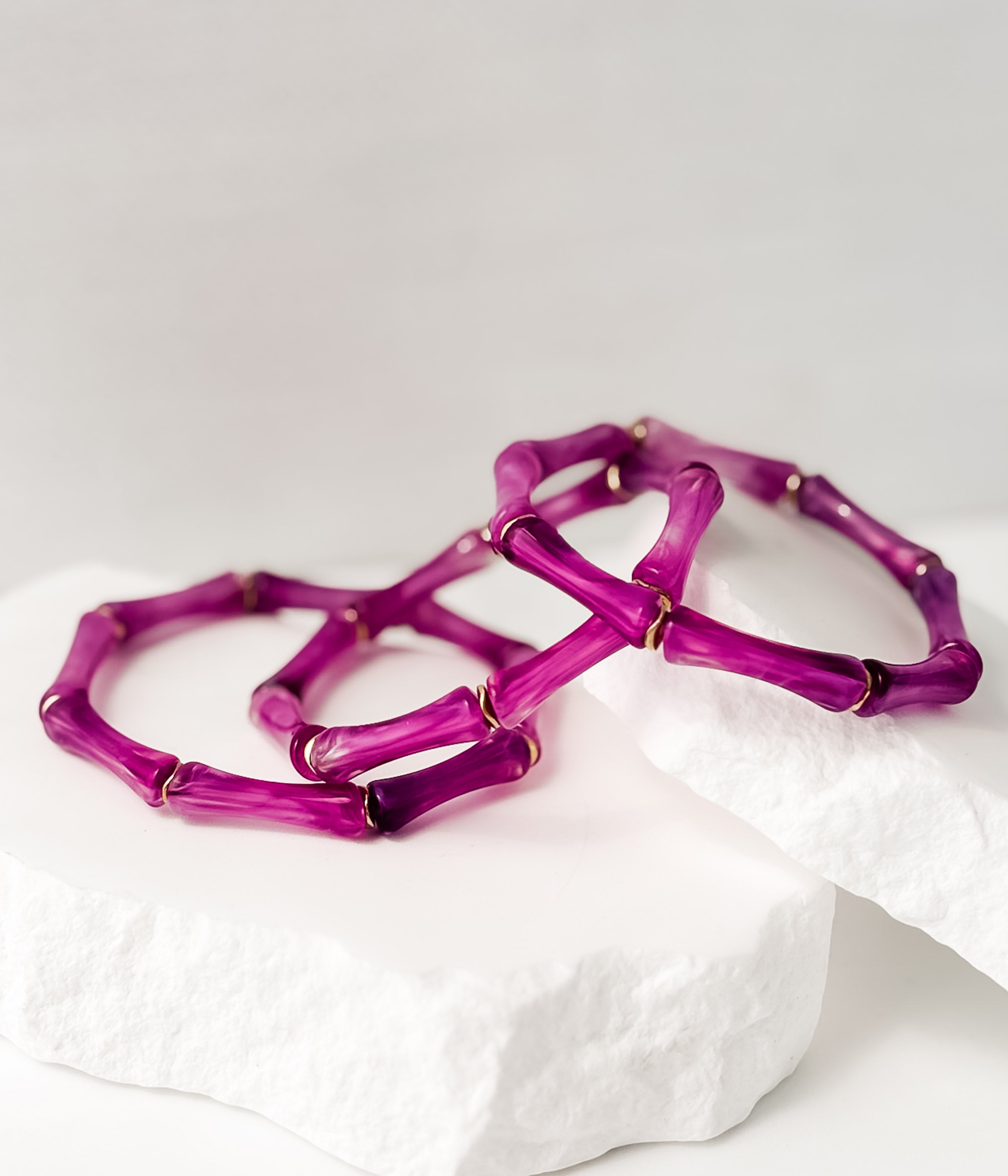 Bamboo Luxe Bracelet in Purple - Rural Haze