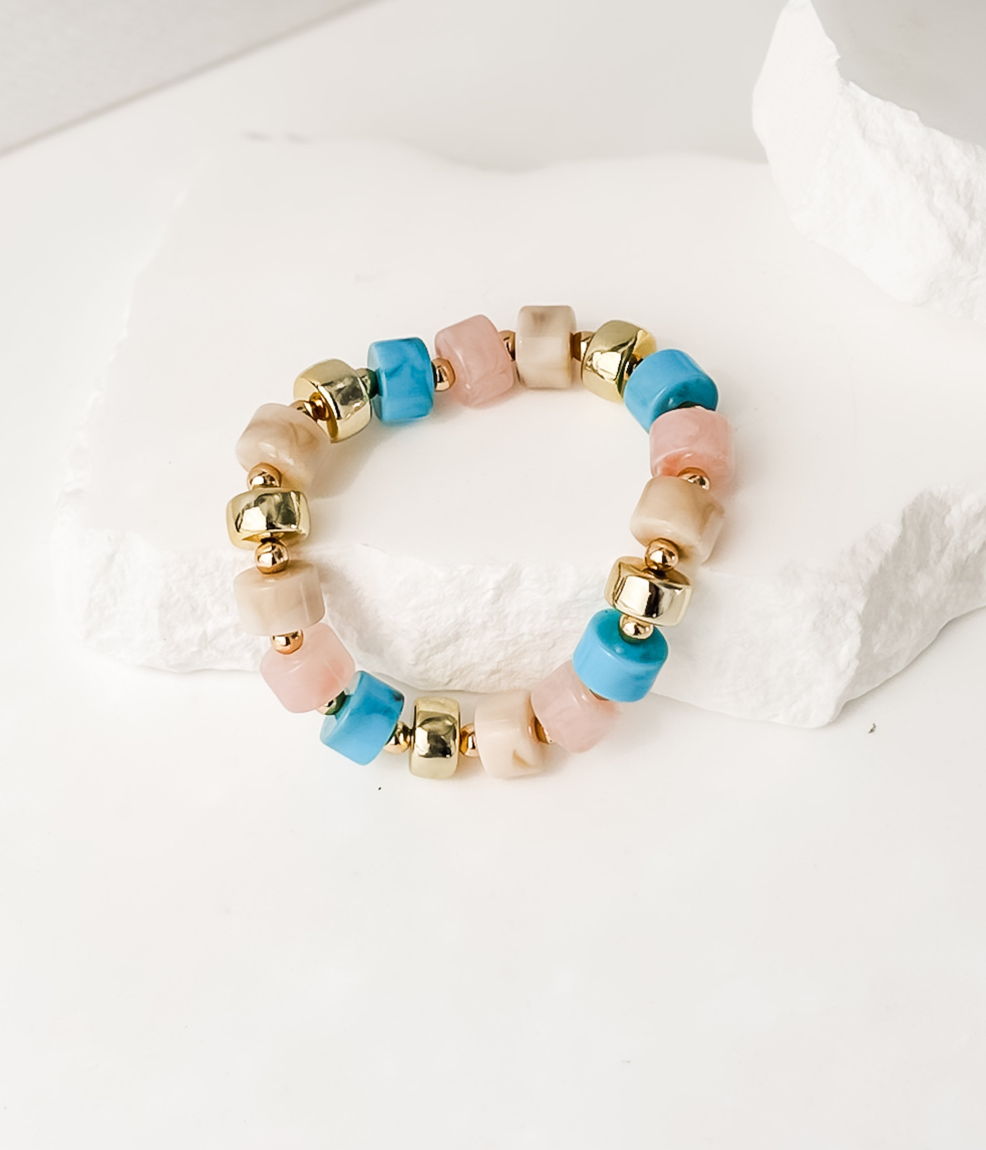 Pastel Beaded Stretch Bracelet