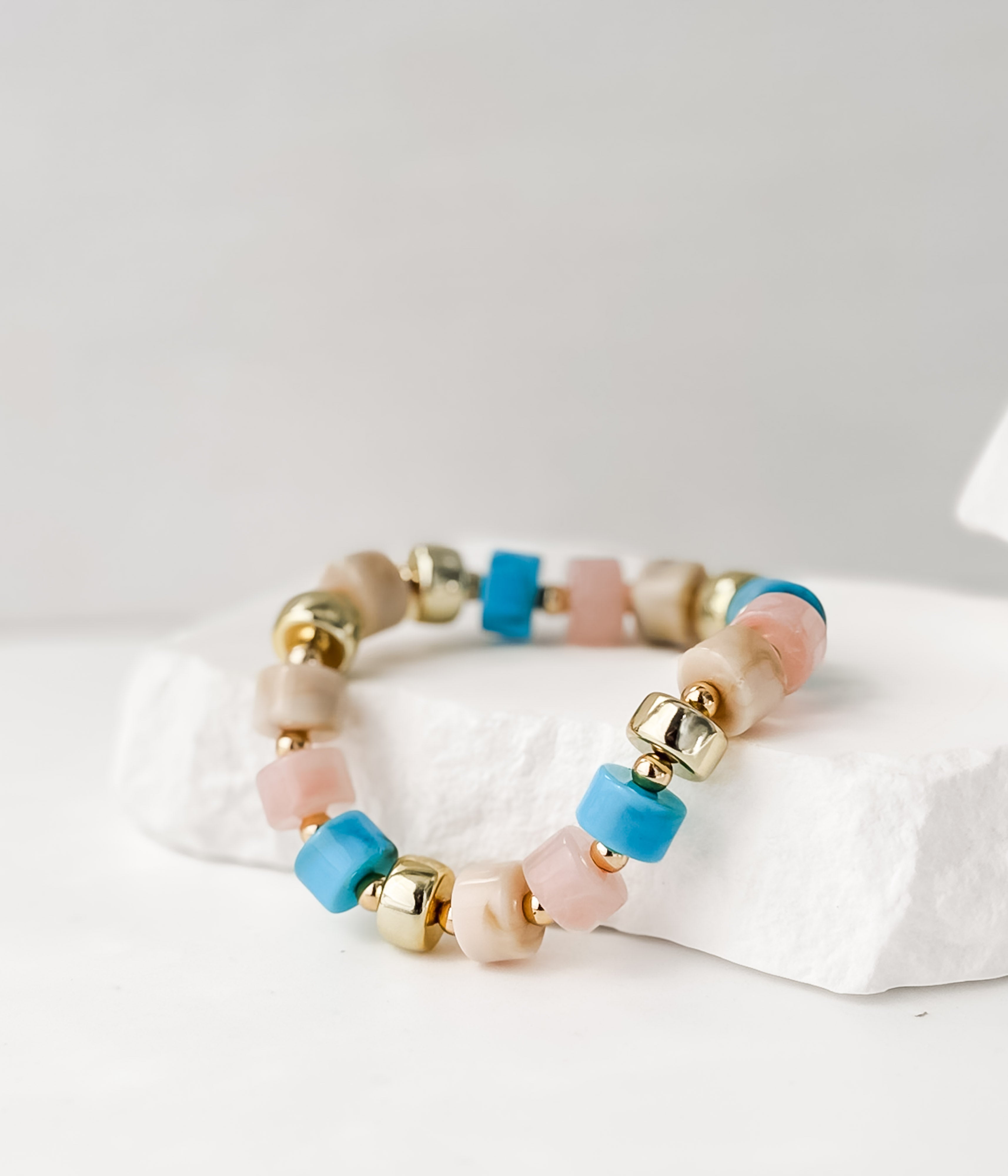 Pastel Beaded Stretch Bracelet