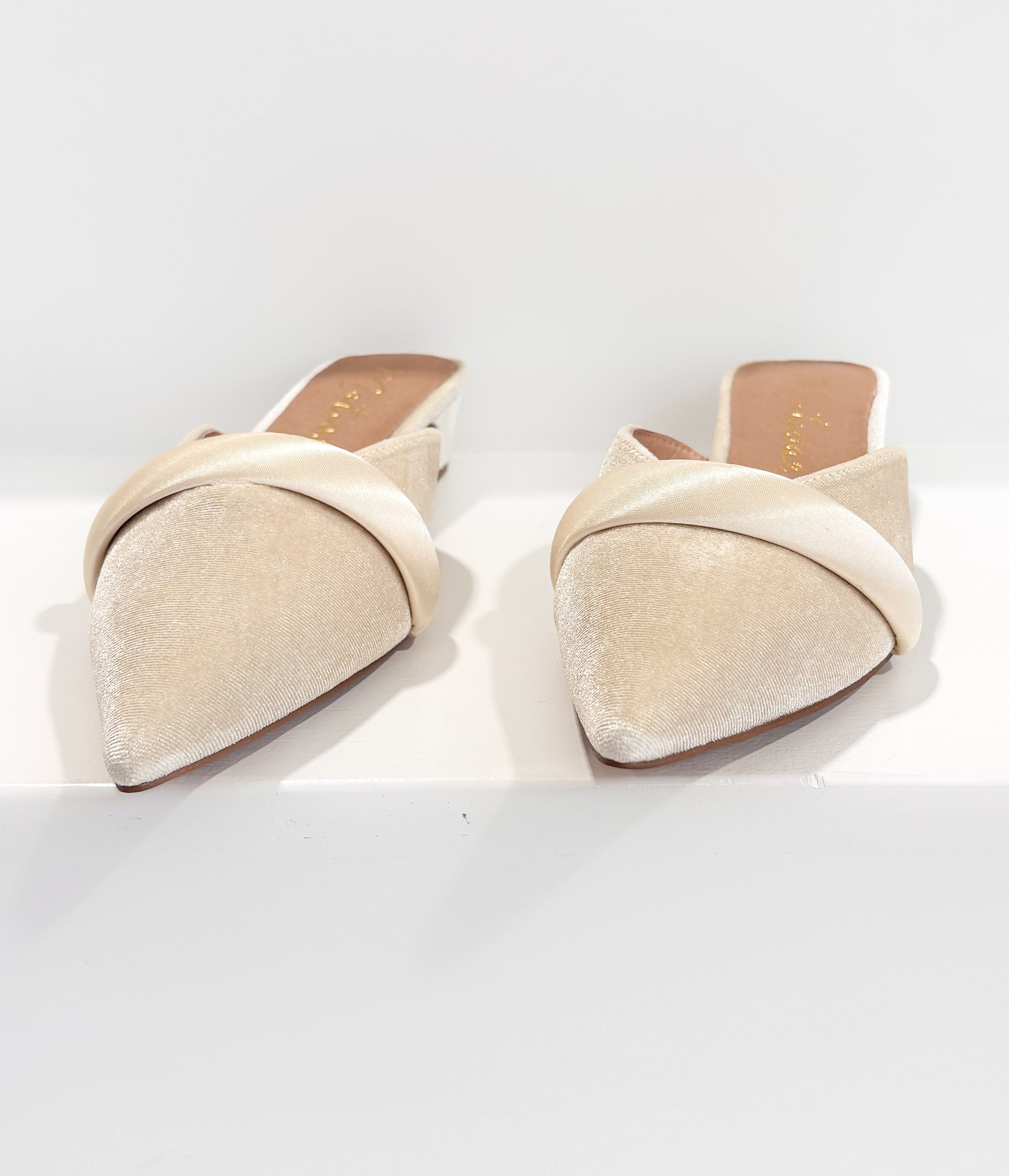Kellan Heeled Mule in Ivory - Rural Haze