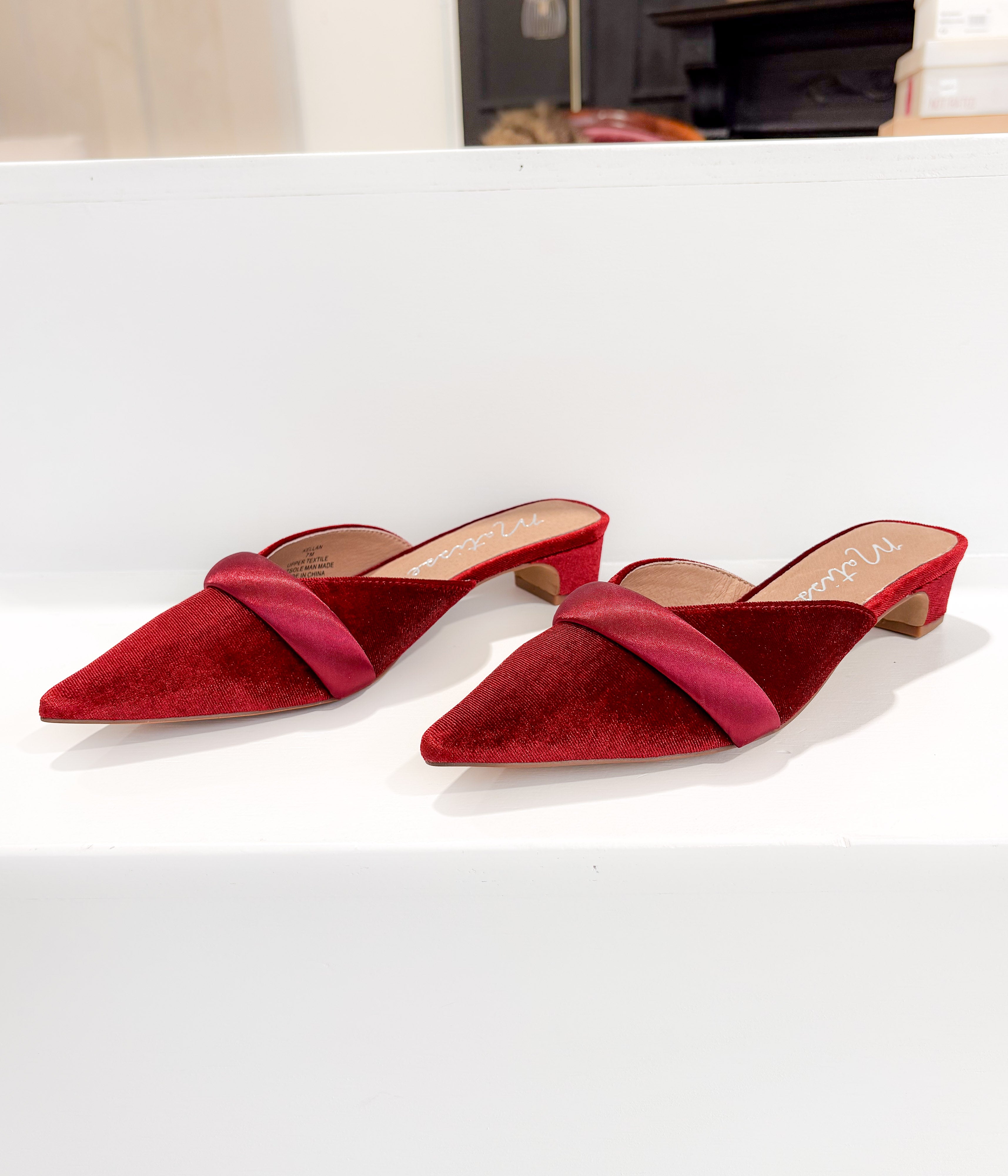 Kellan Heeled Mule in Red