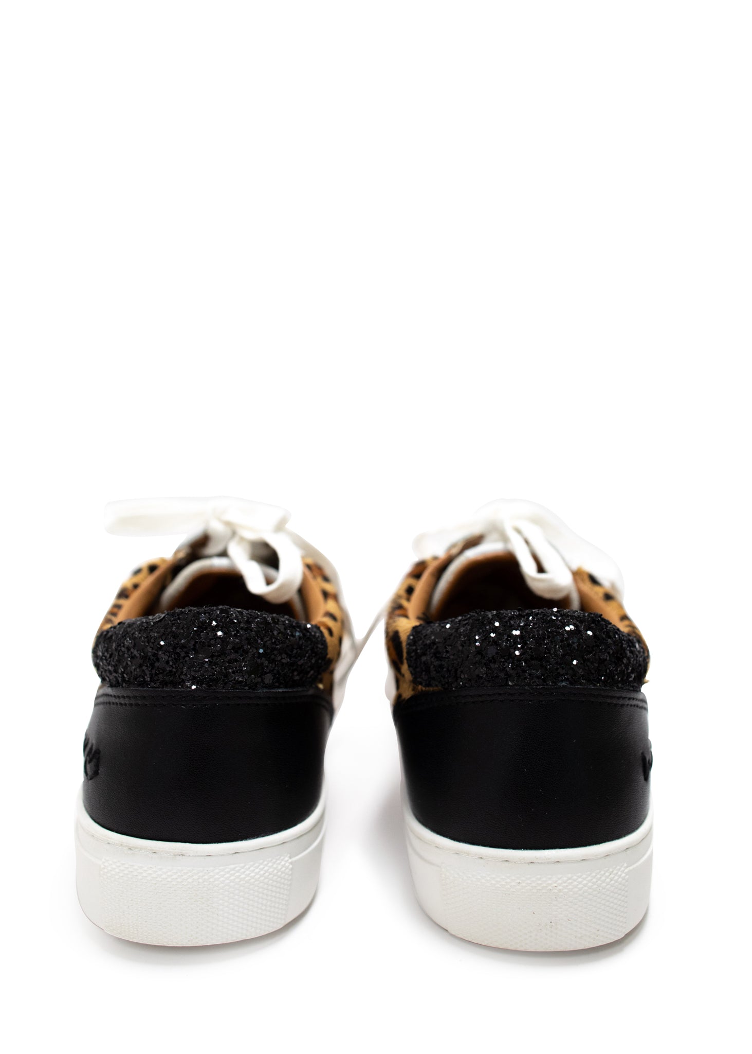 Keystone Cowhide Sneaker in Black and Leopard