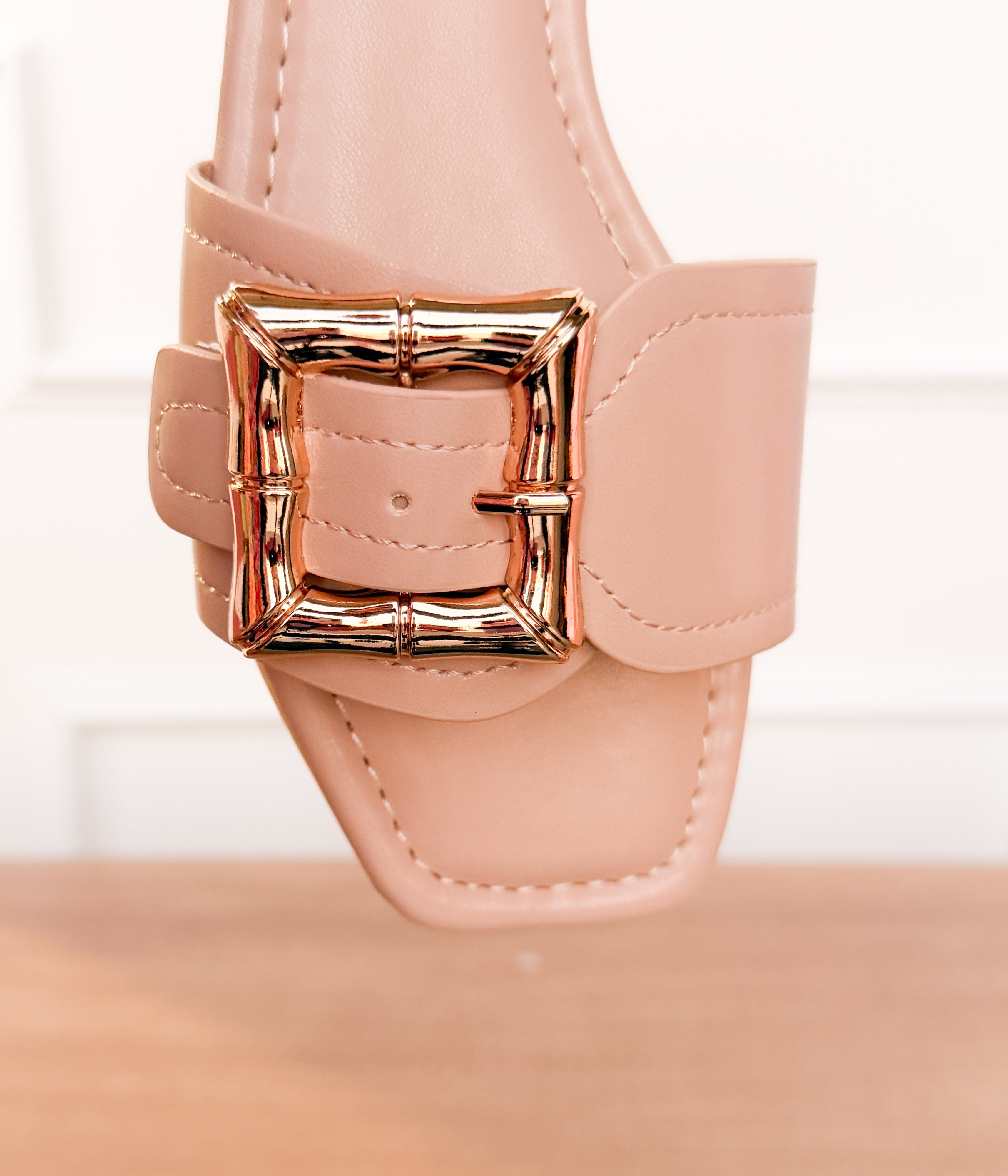 Kimberly Buckle Sandal in Beige - Rural Haze