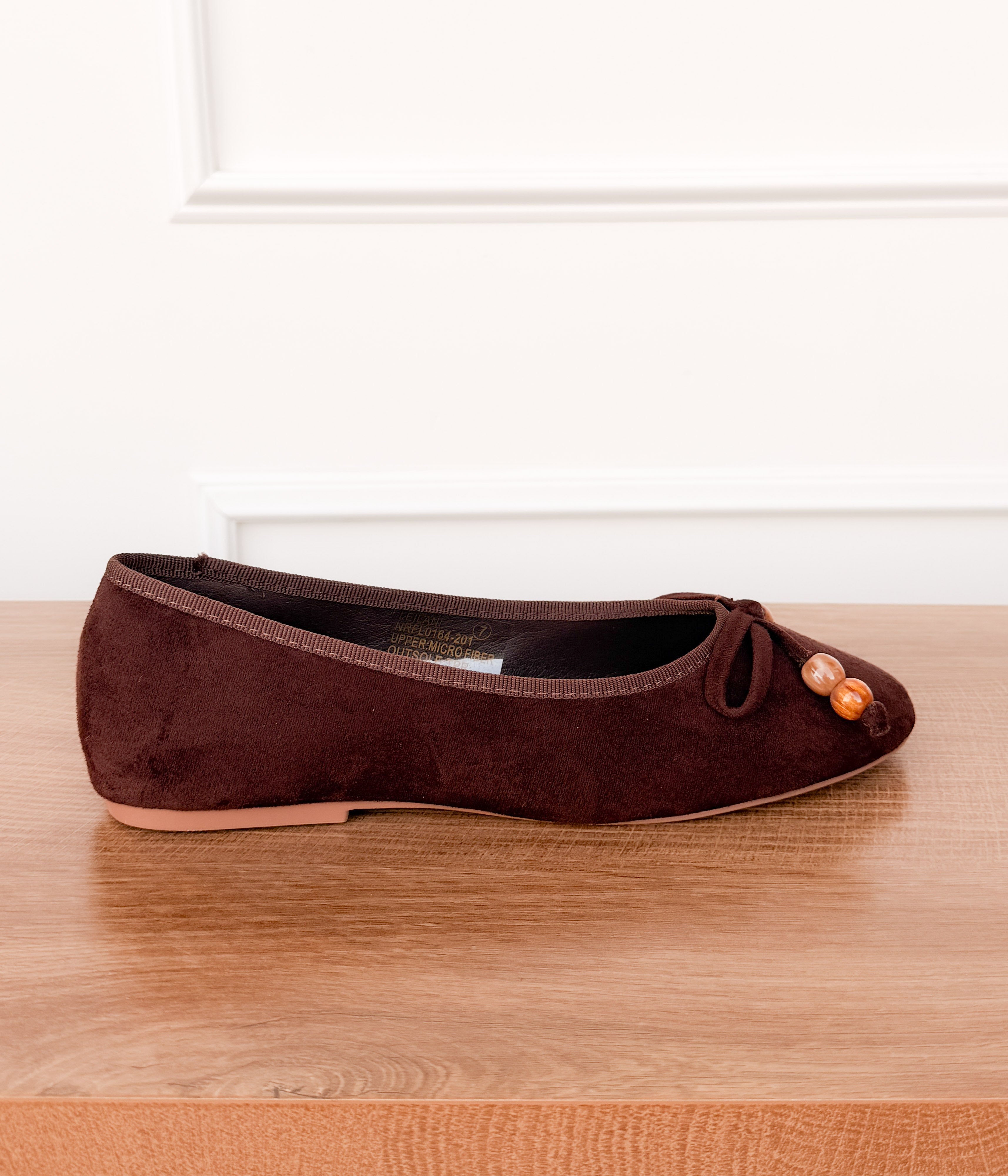Leilani Beaded Ballet Flat in Chocolate
