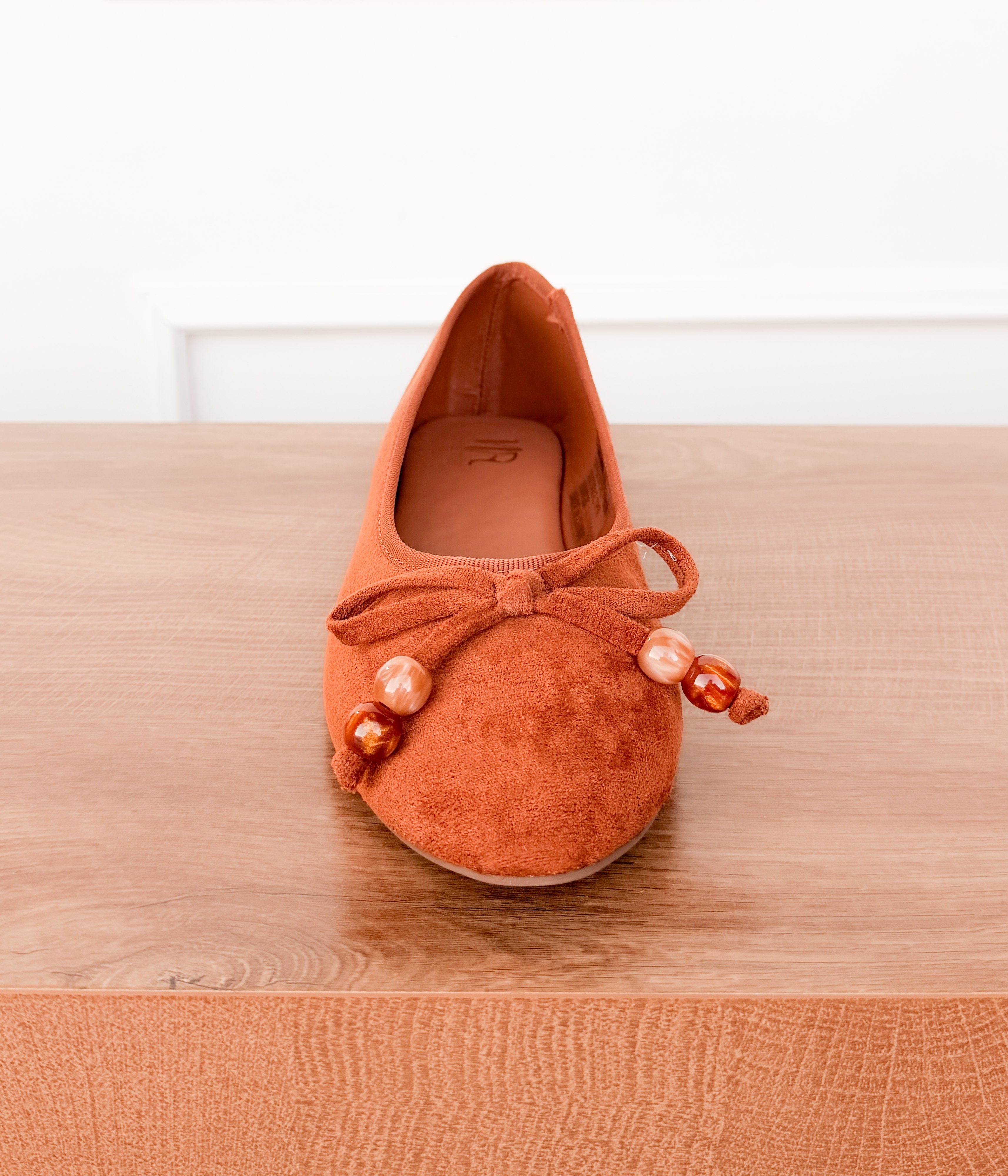 Leilani Beaded Ballet Flat in Tan