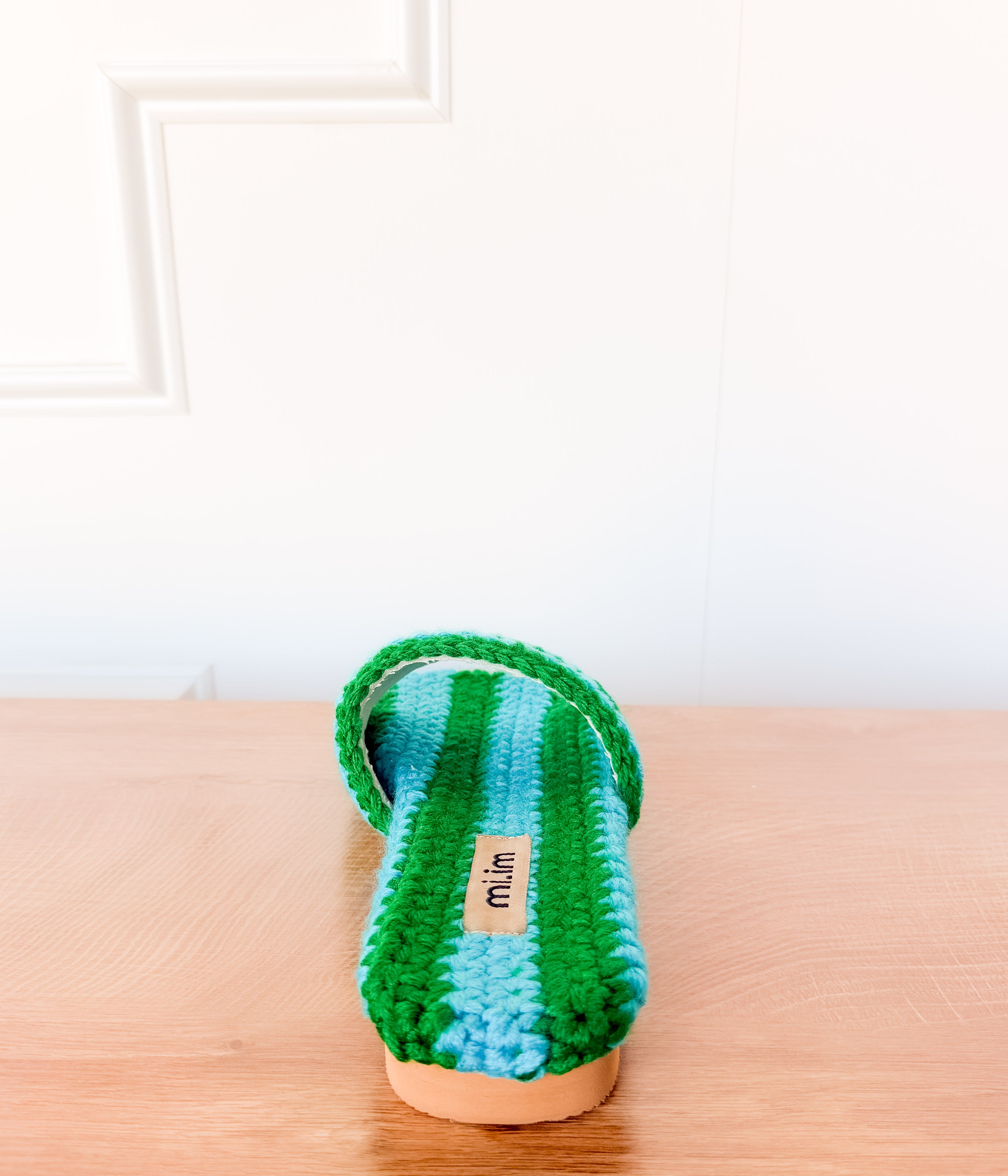 Loom Sandals in Green and Blue