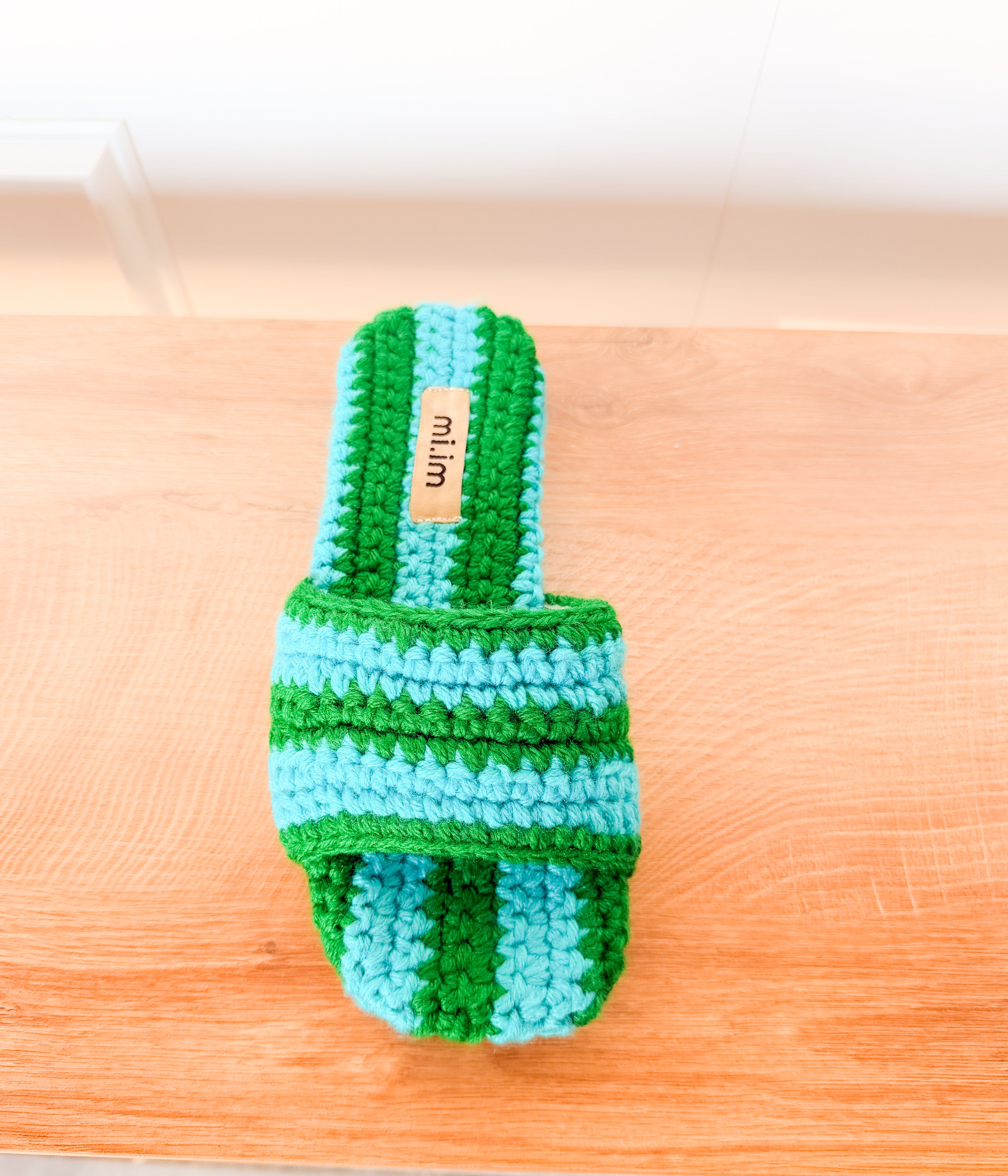 Loom Sandals in Green and Blue