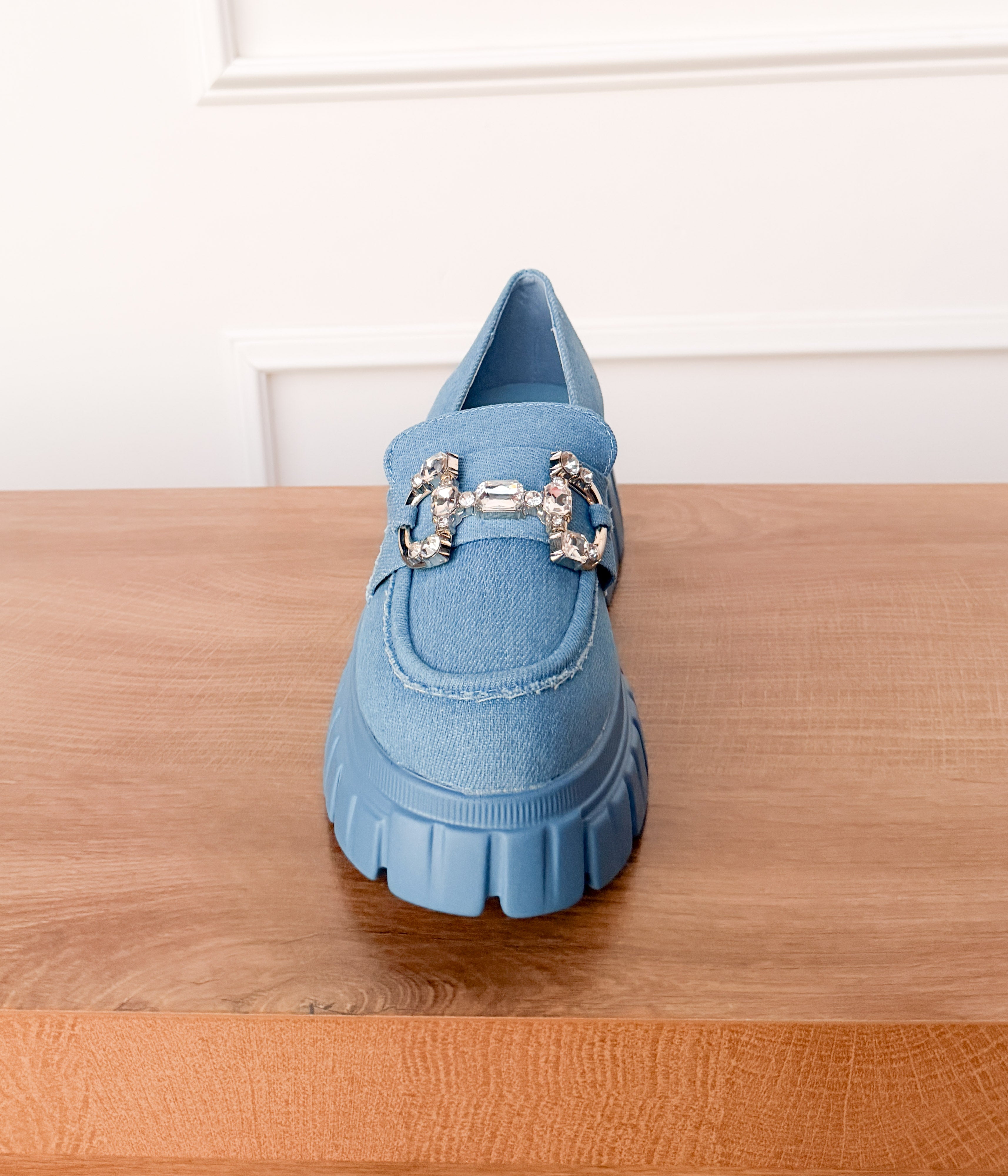 Louise Crystal Loafer in Denim - Rural Haze