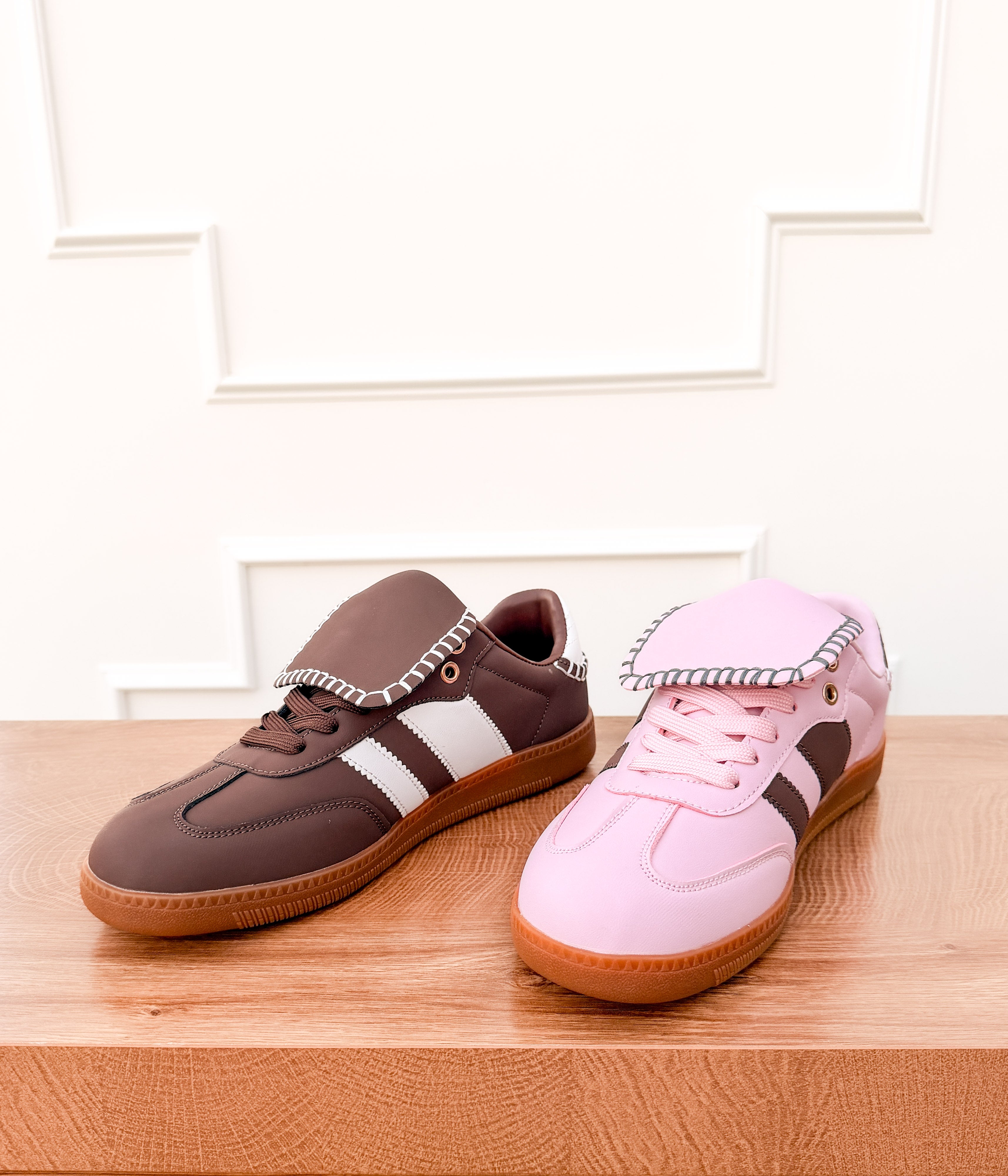 Luella Stitched Sneaker in Pink