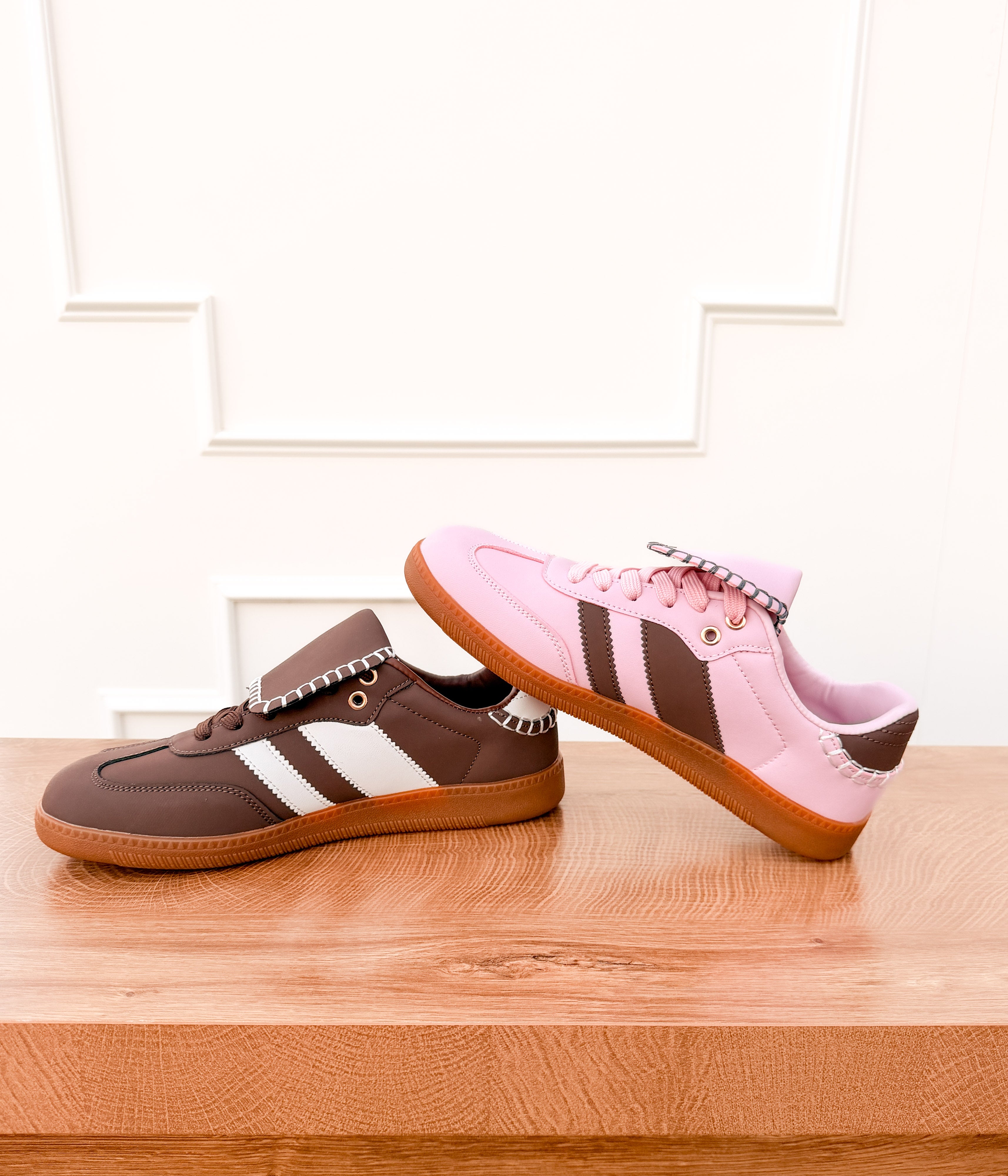 Luella Stitched Sneaker in Pink