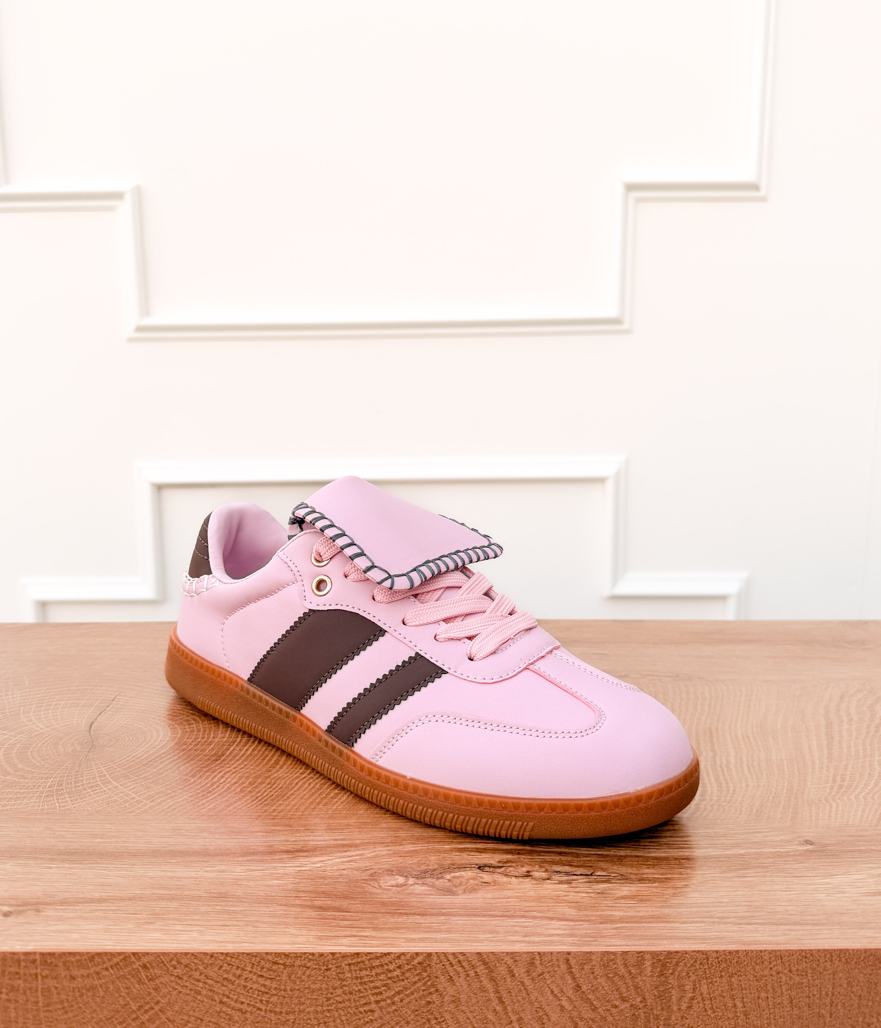 Luella Stitched Sneaker in Pink
