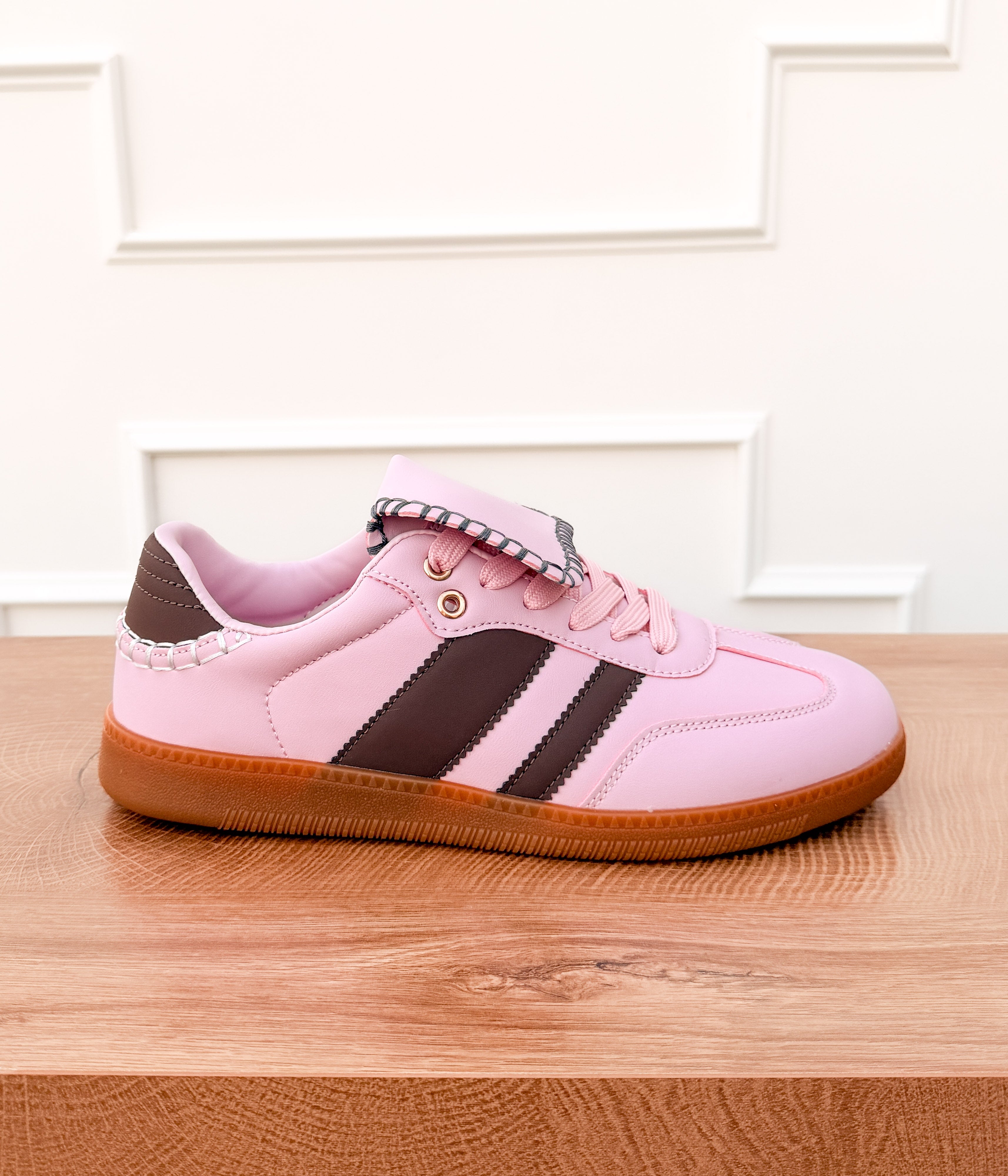 Luella Stitched Sneaker in Pink