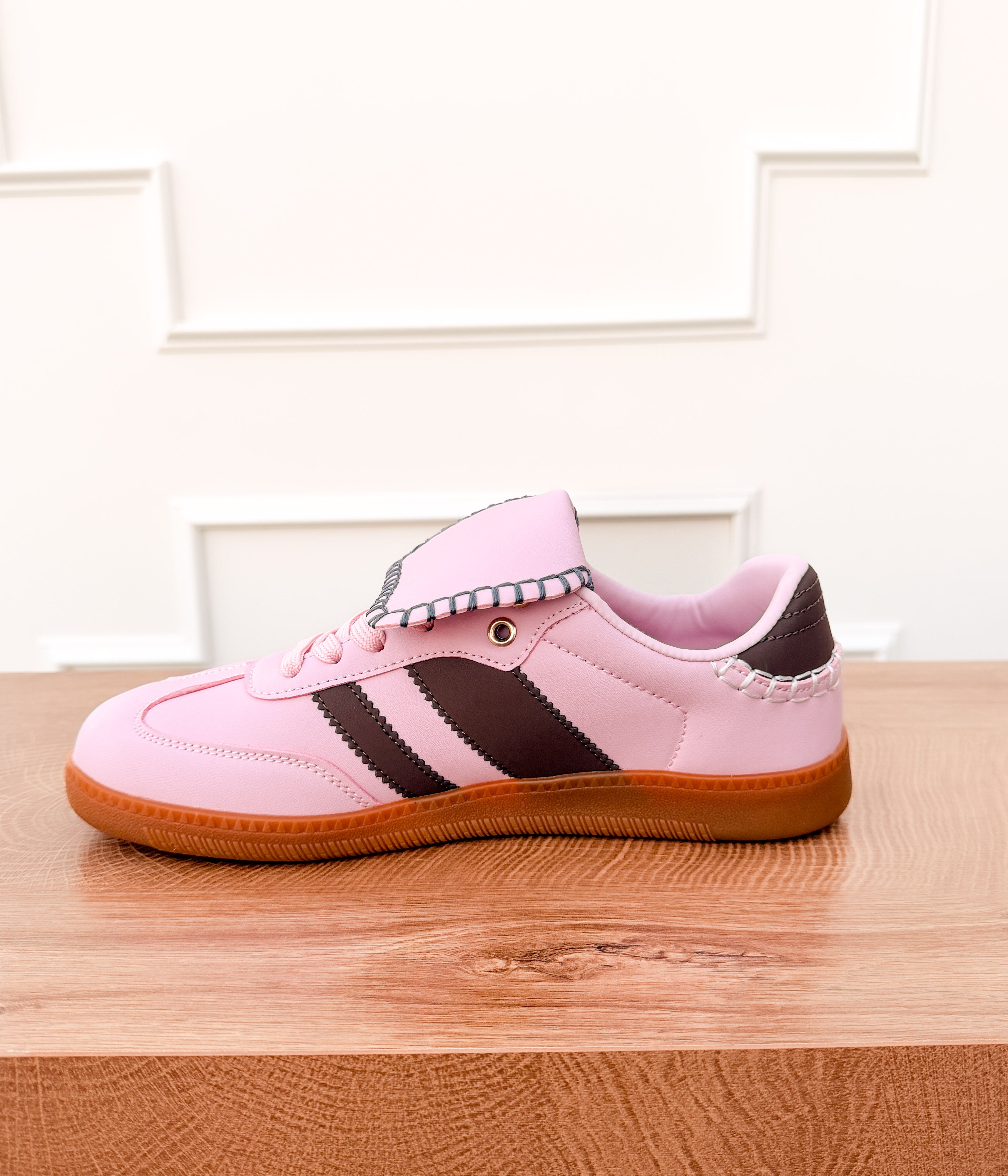 Luella Stitched Sneaker in Pink