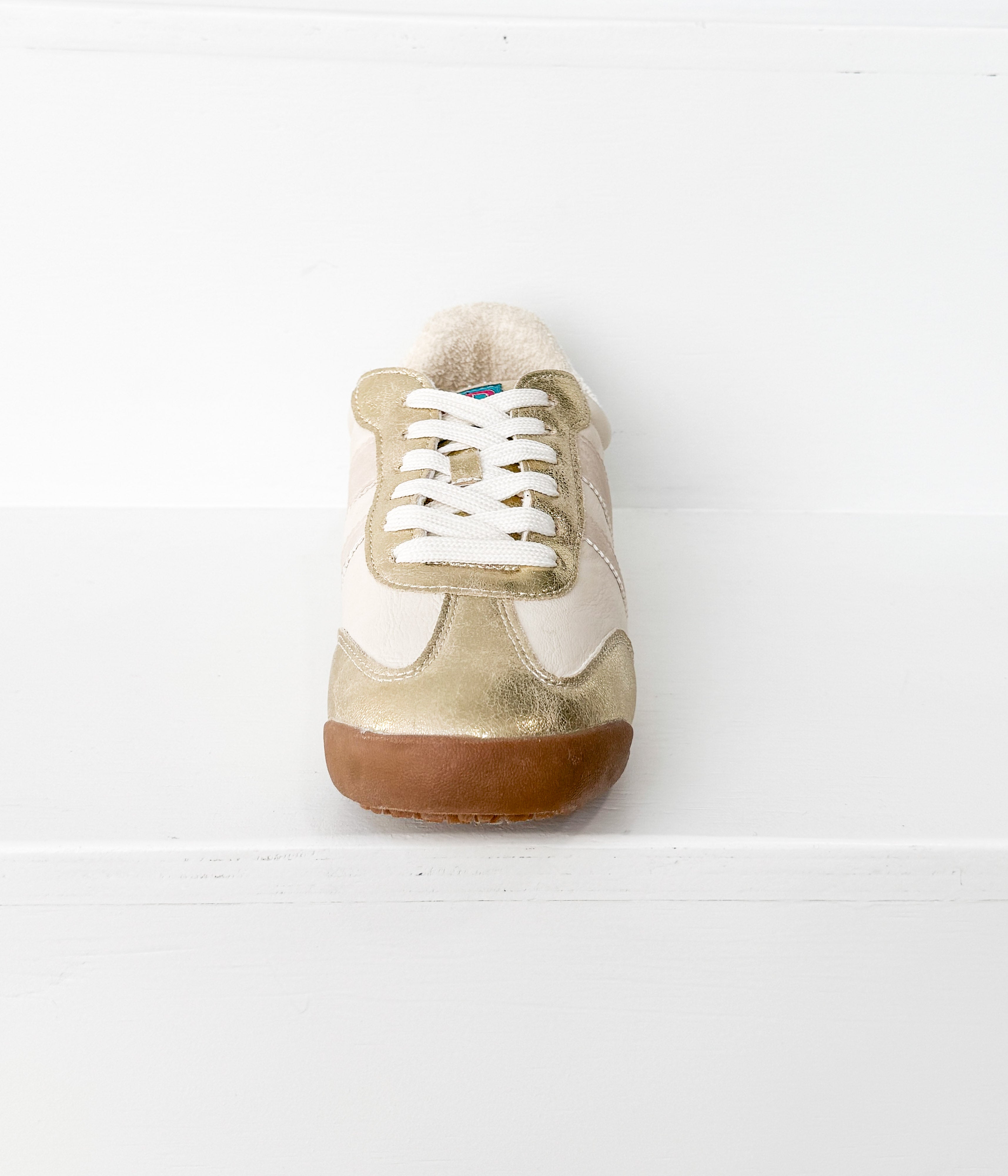 Madrid Sneaker in Beige/Gold