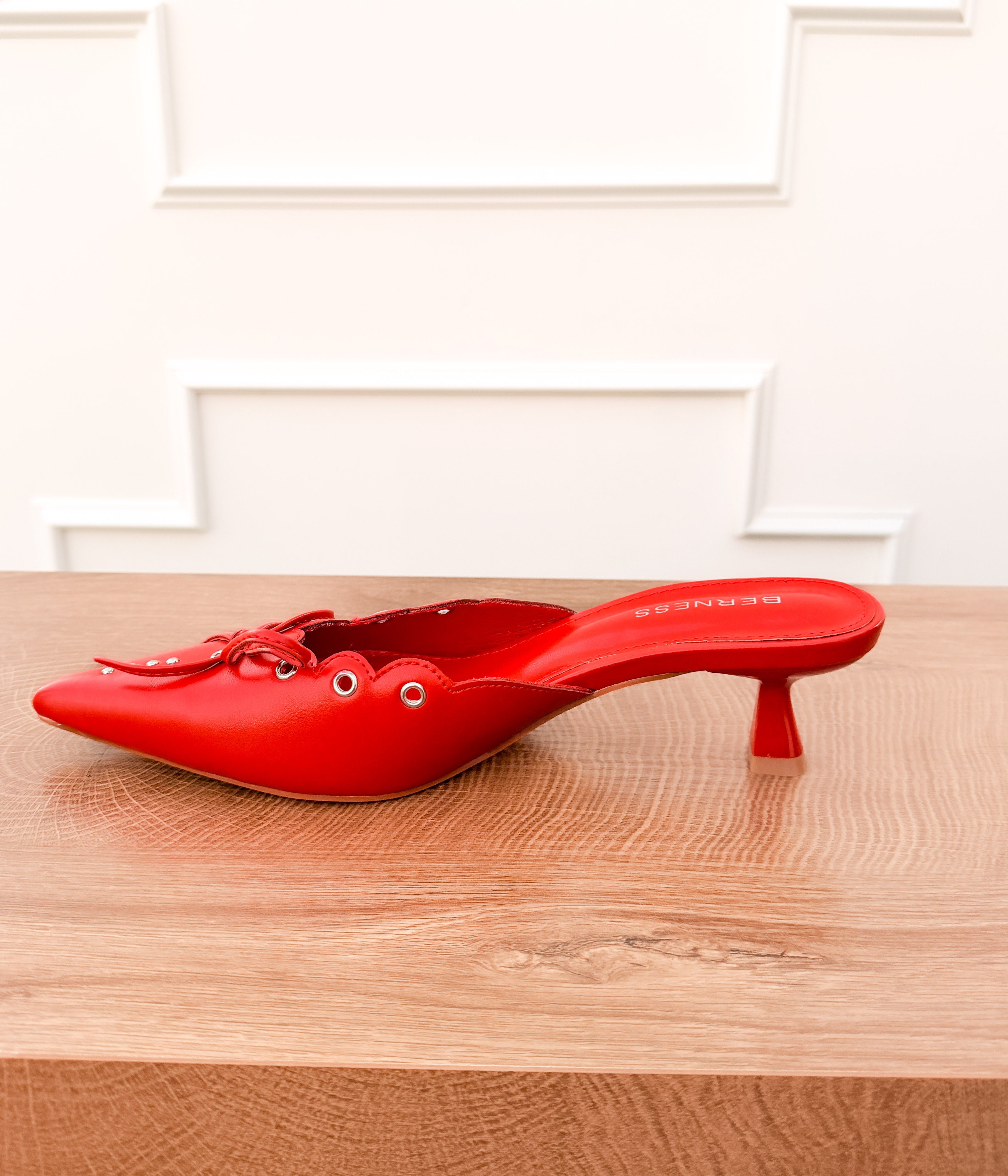 Melina Red Kitten Heel