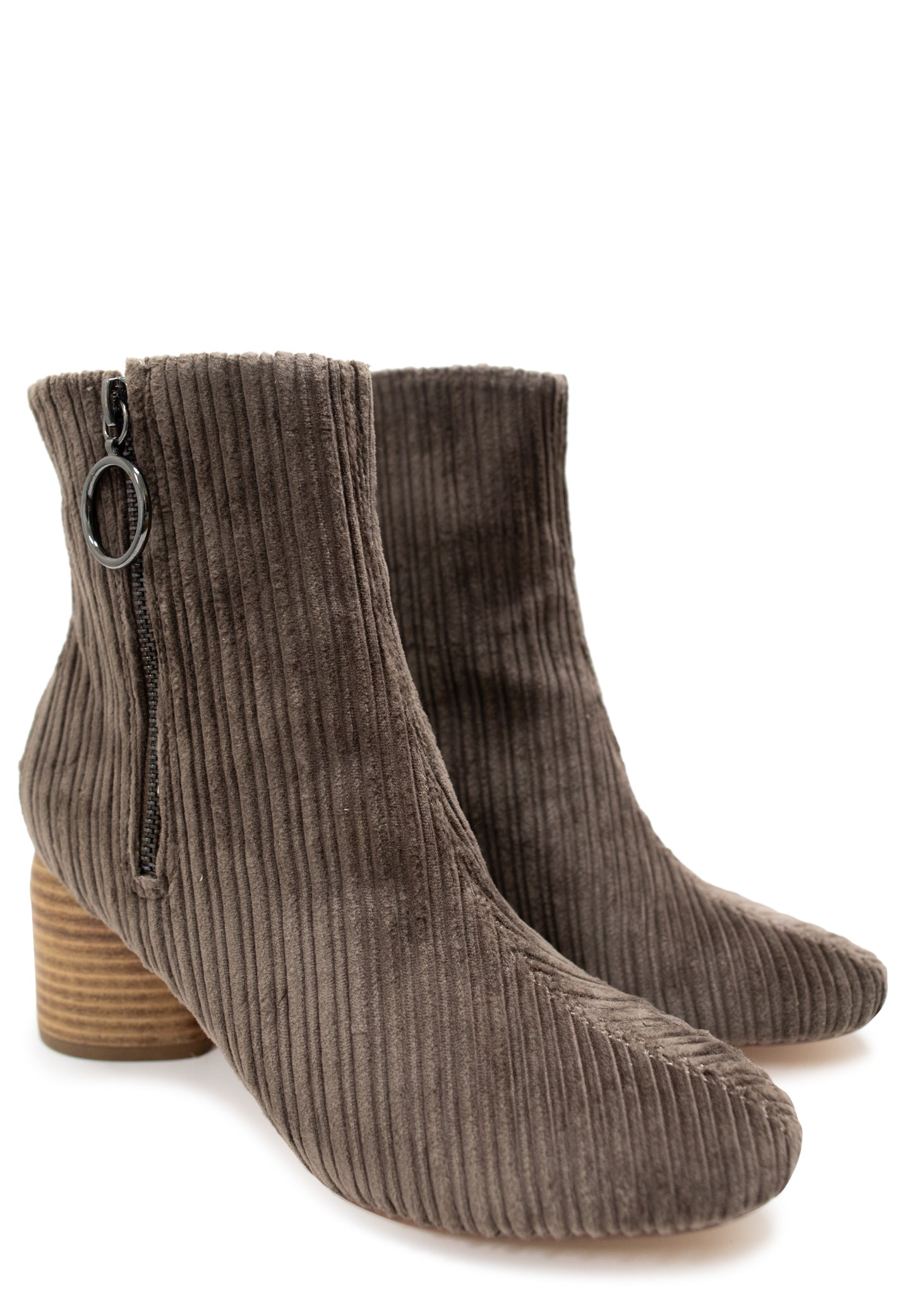 Menlee Corduroy Ankle Boots in Taupe
