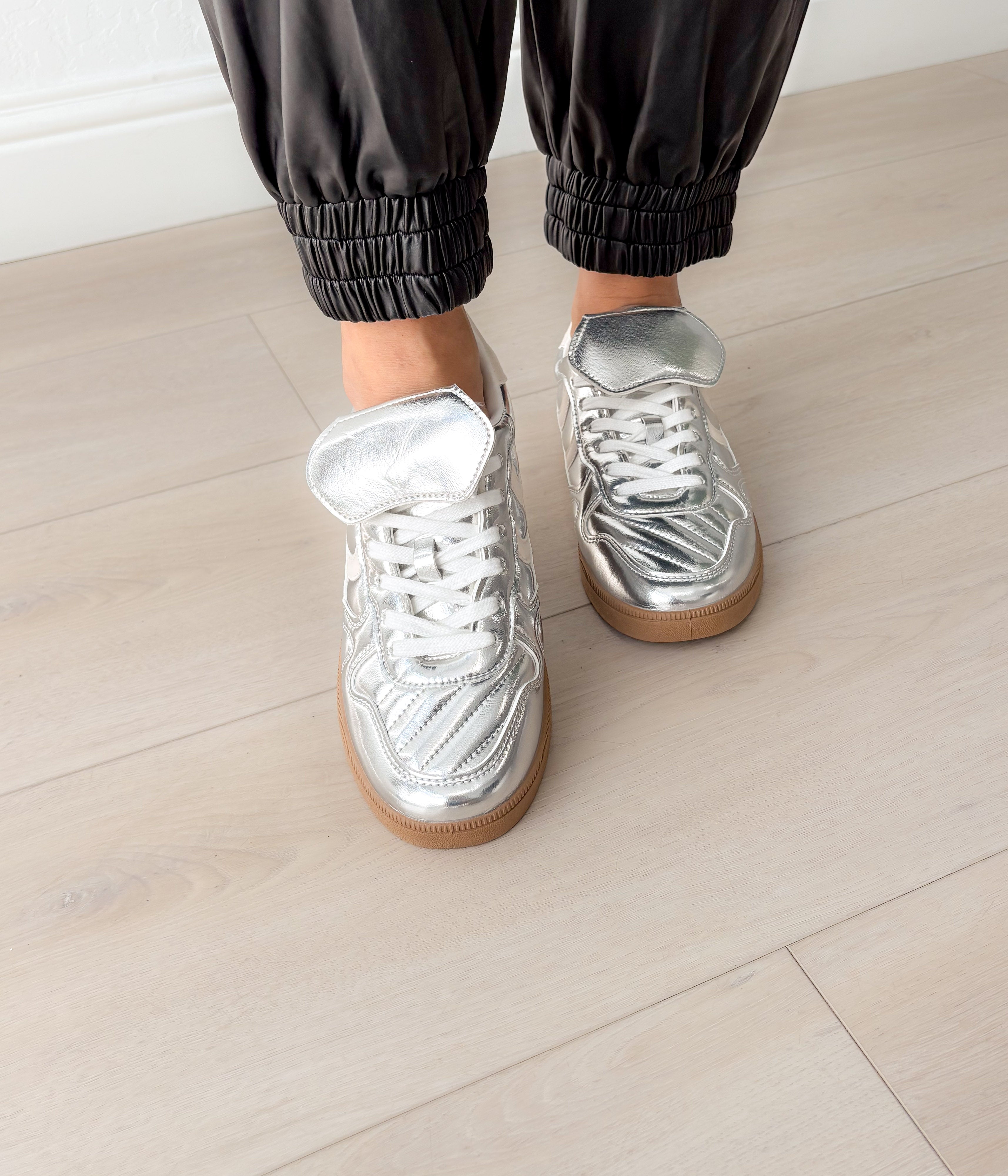 Milan Metallic Sneaker in Silver - Rural Haze