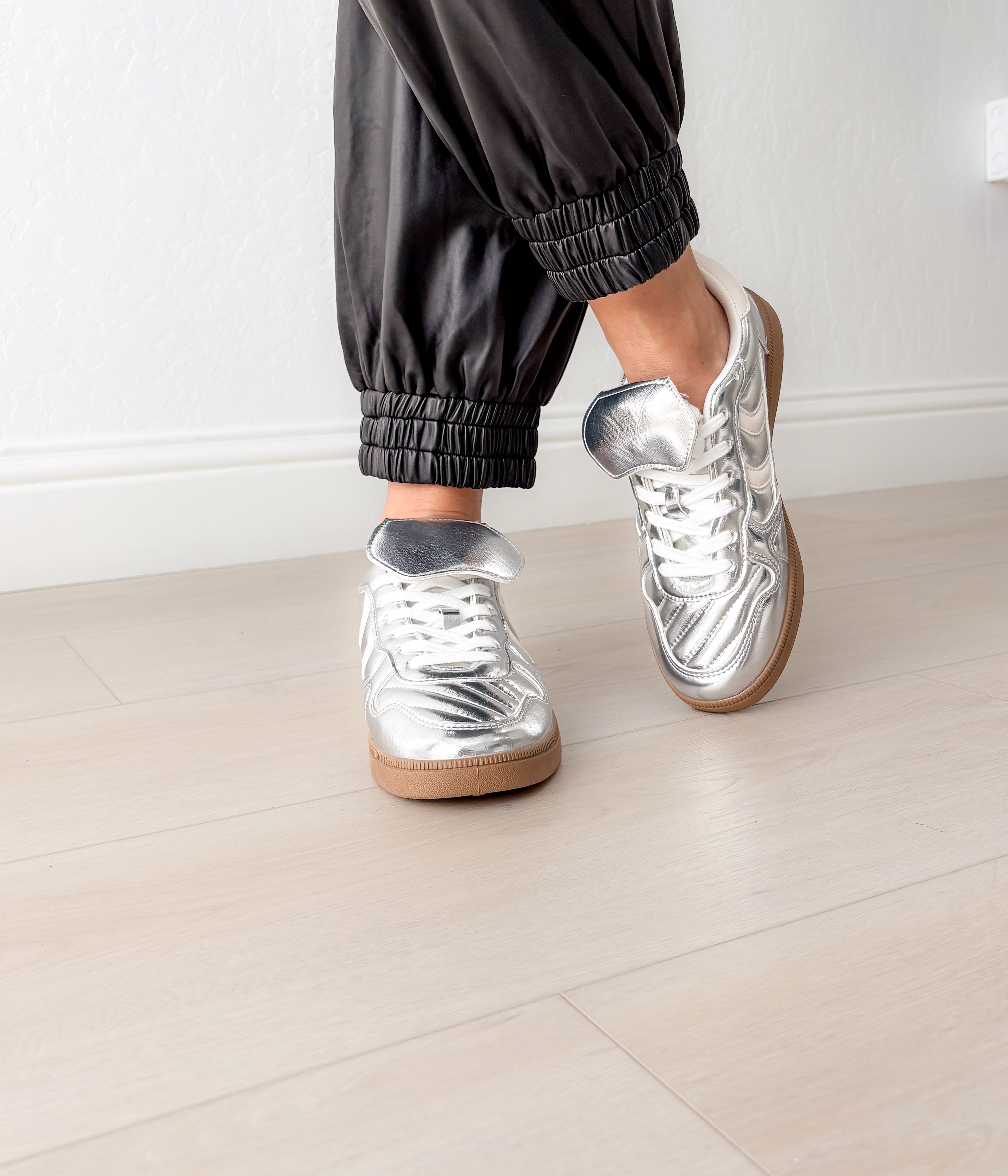 Milan Metallic Sneaker in Silver - Rural Haze