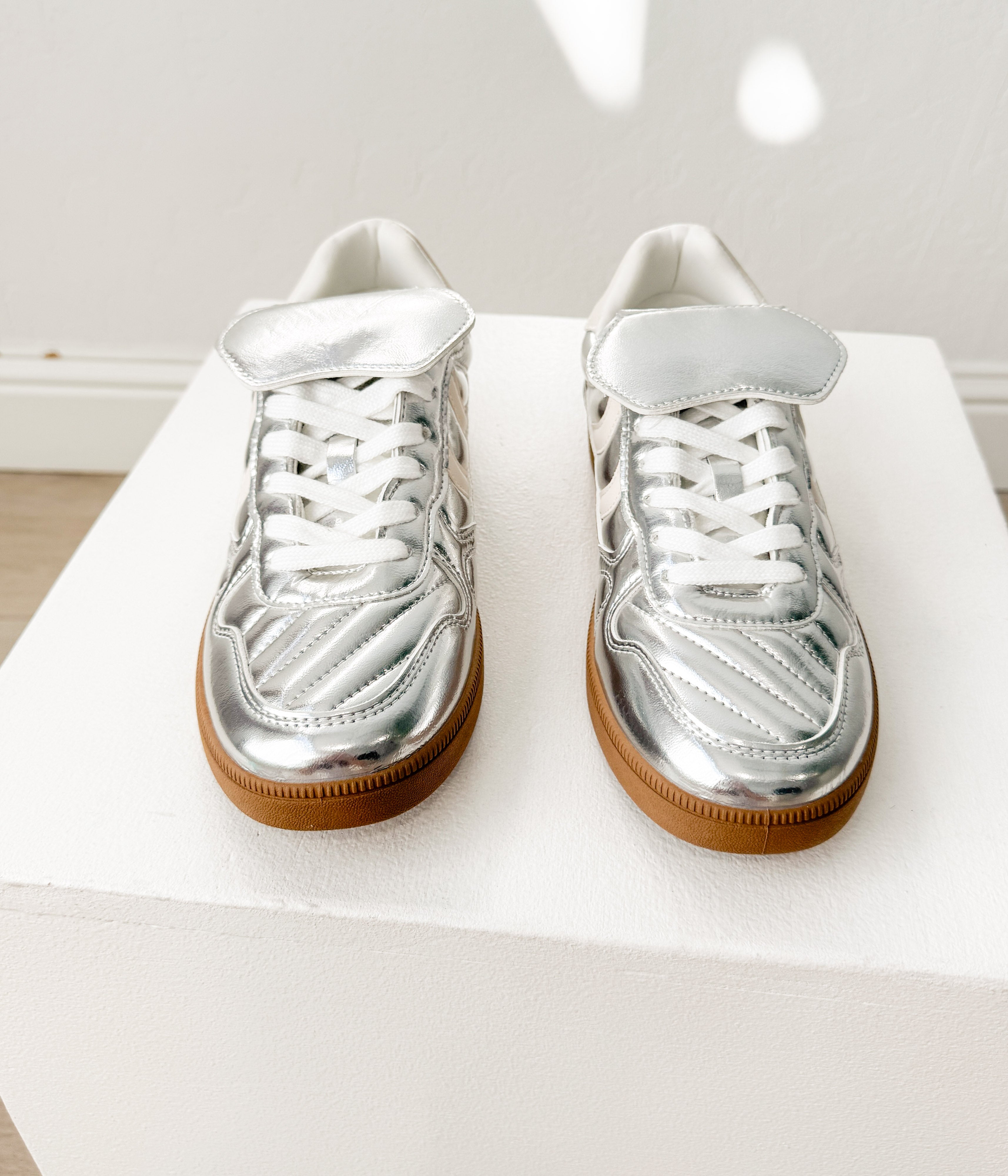 Milan Metallic Sneaker in Silver - Rural Haze