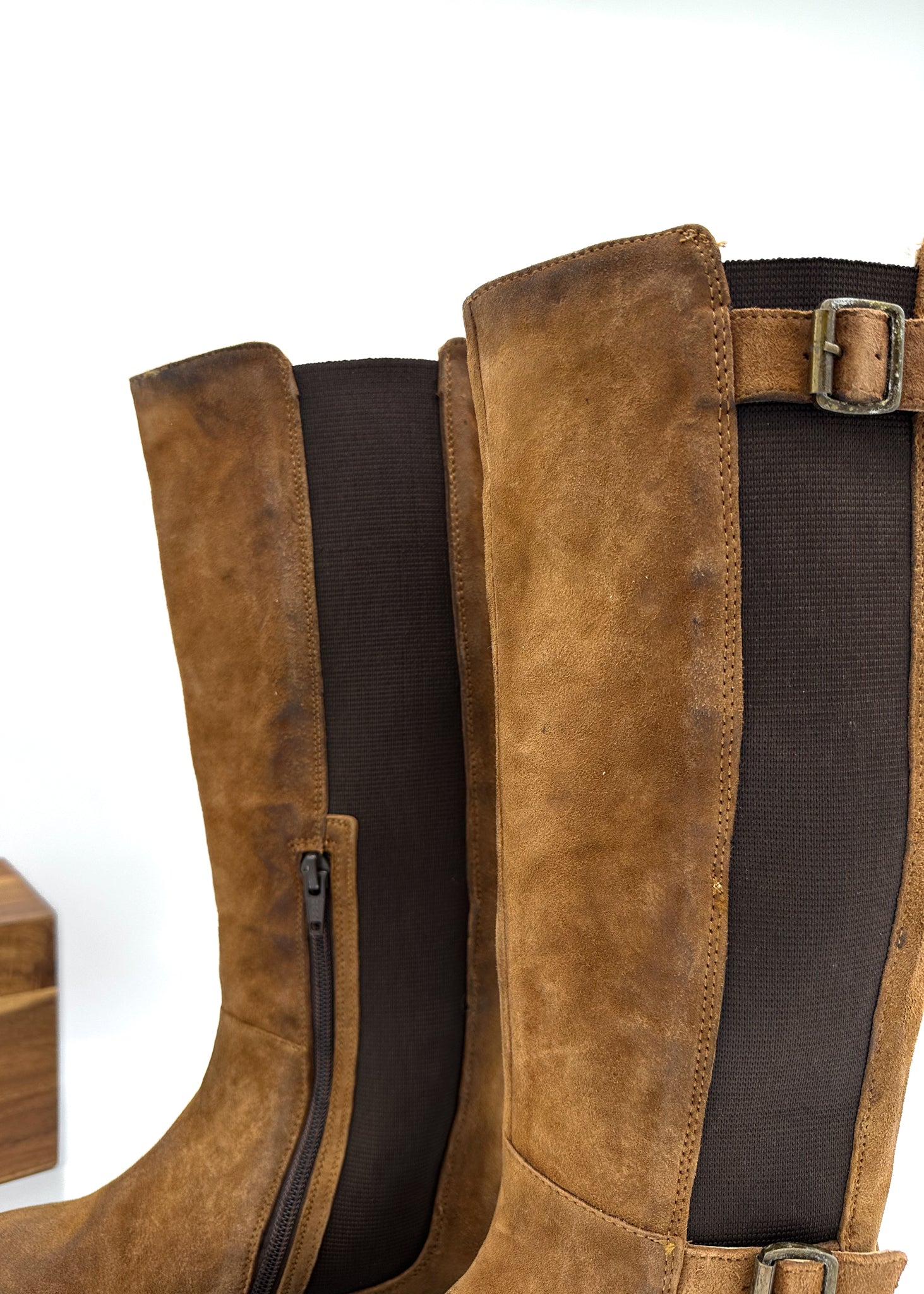 Mitchell Tall Leather Boot in Brown