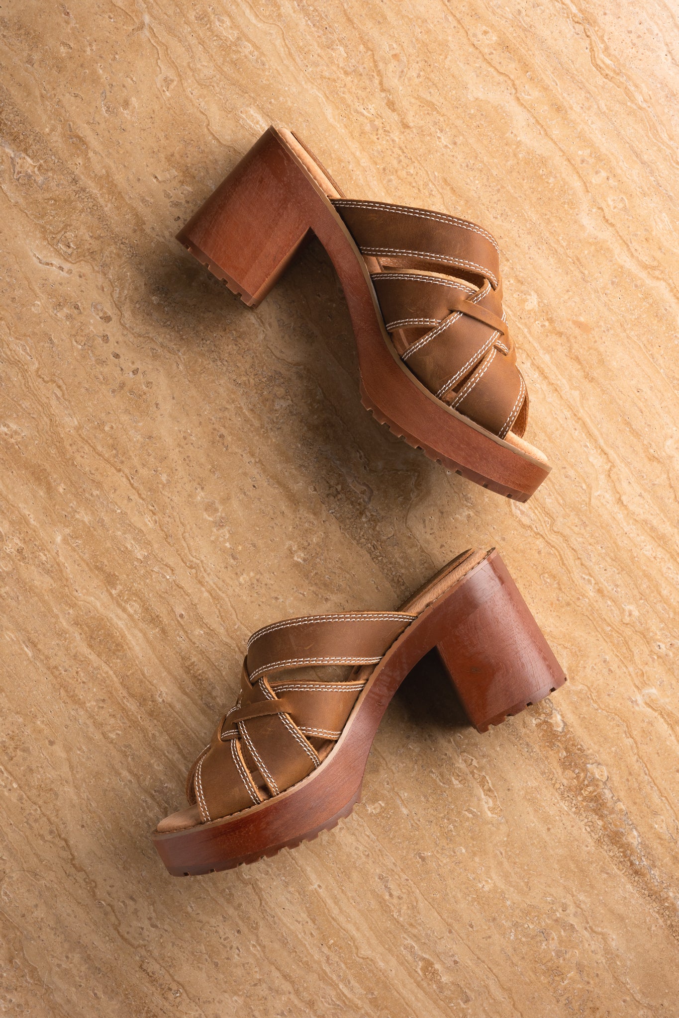 Norwood Suede Heeled Sandals in Chocolate
