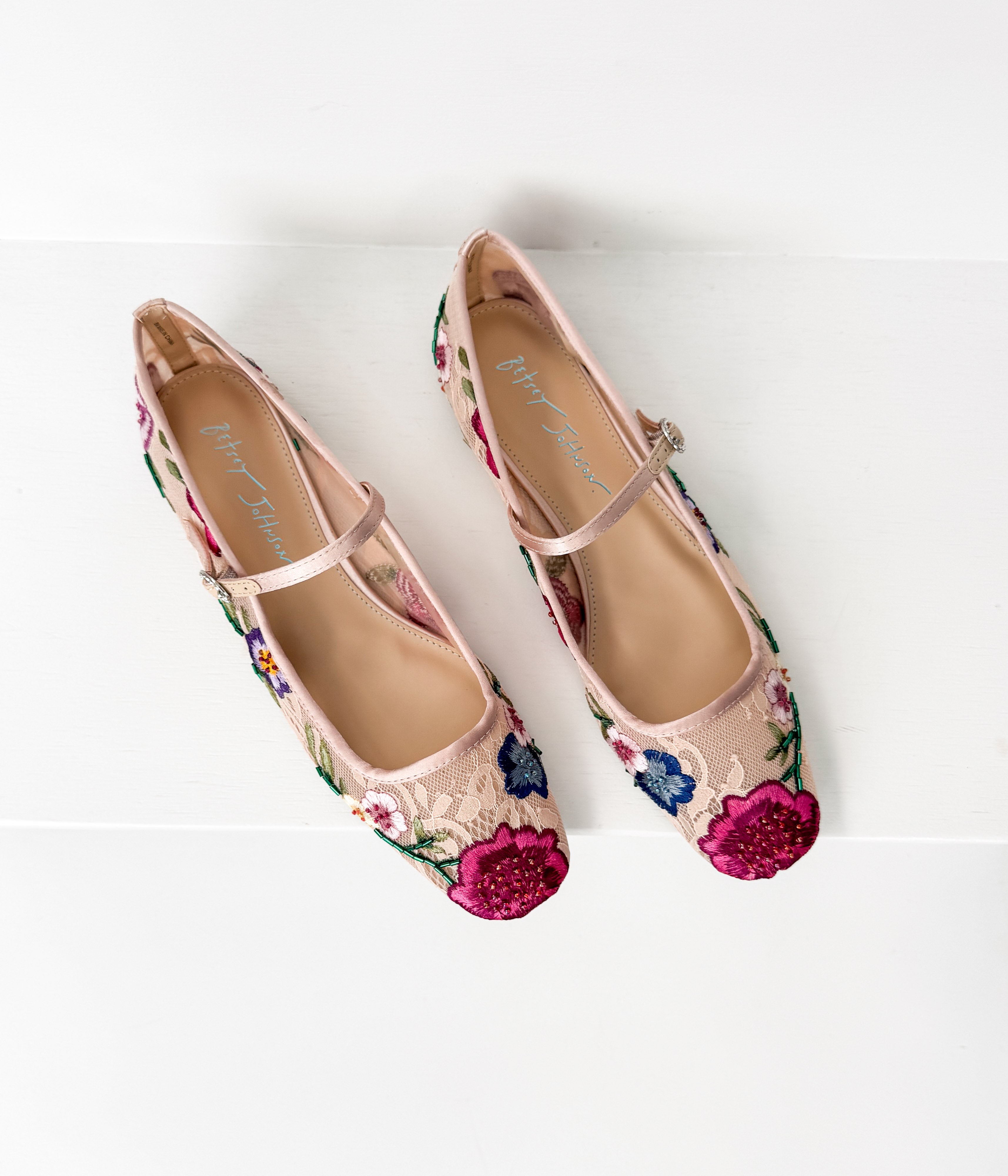 Nova Lace Flats in Blush