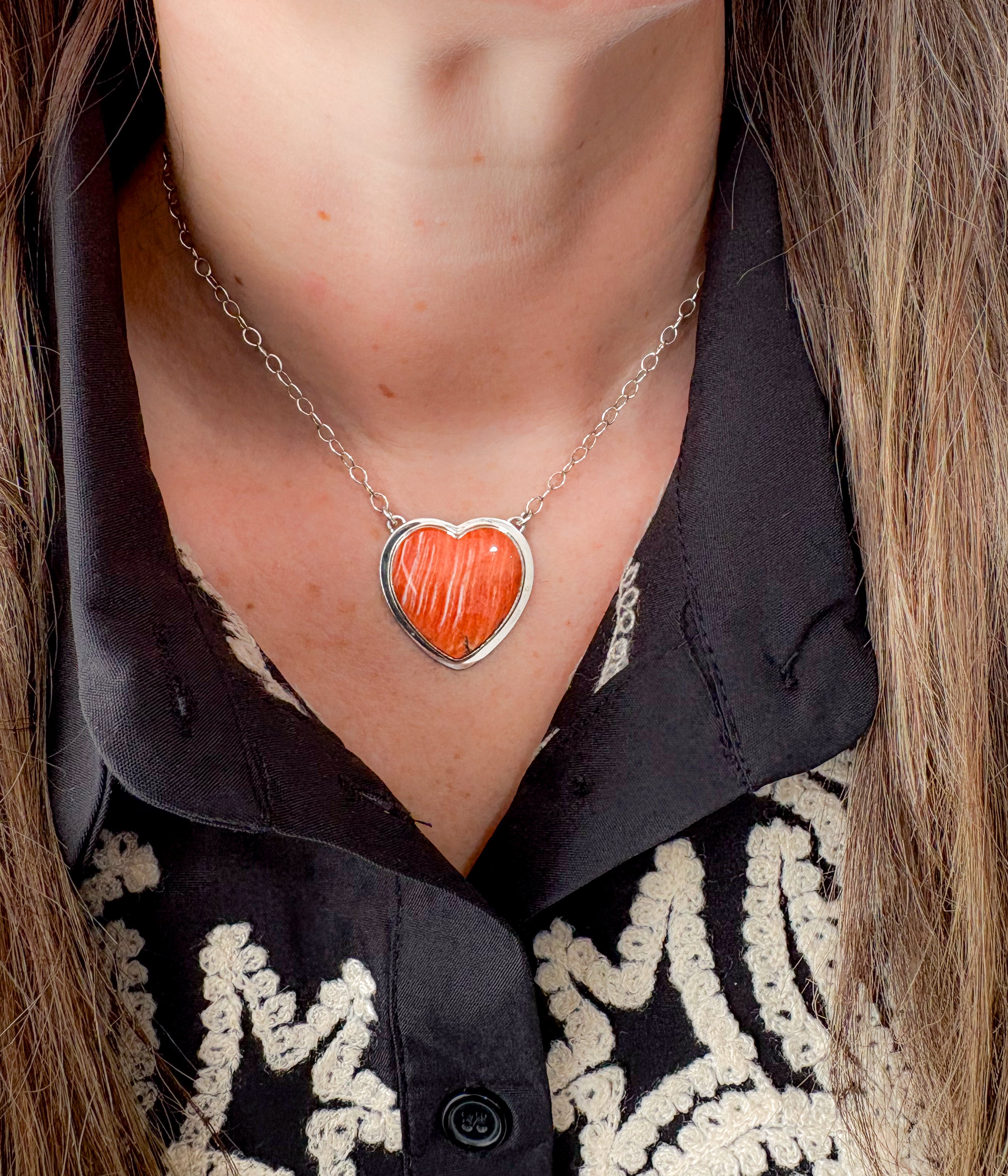 Spiny Oyster Heart Necklace