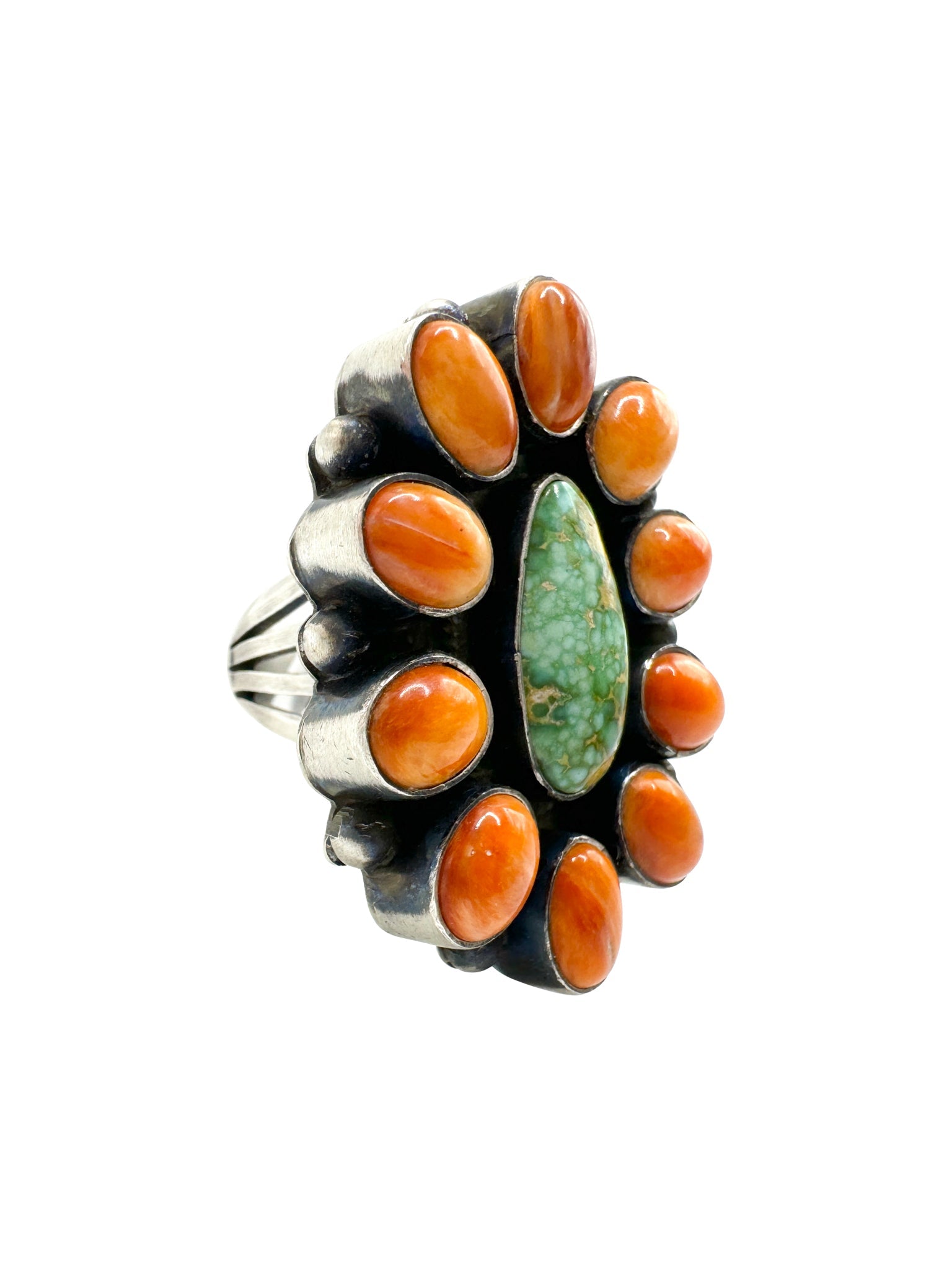 Isleta Authentic Spiny and Turquoise Ring