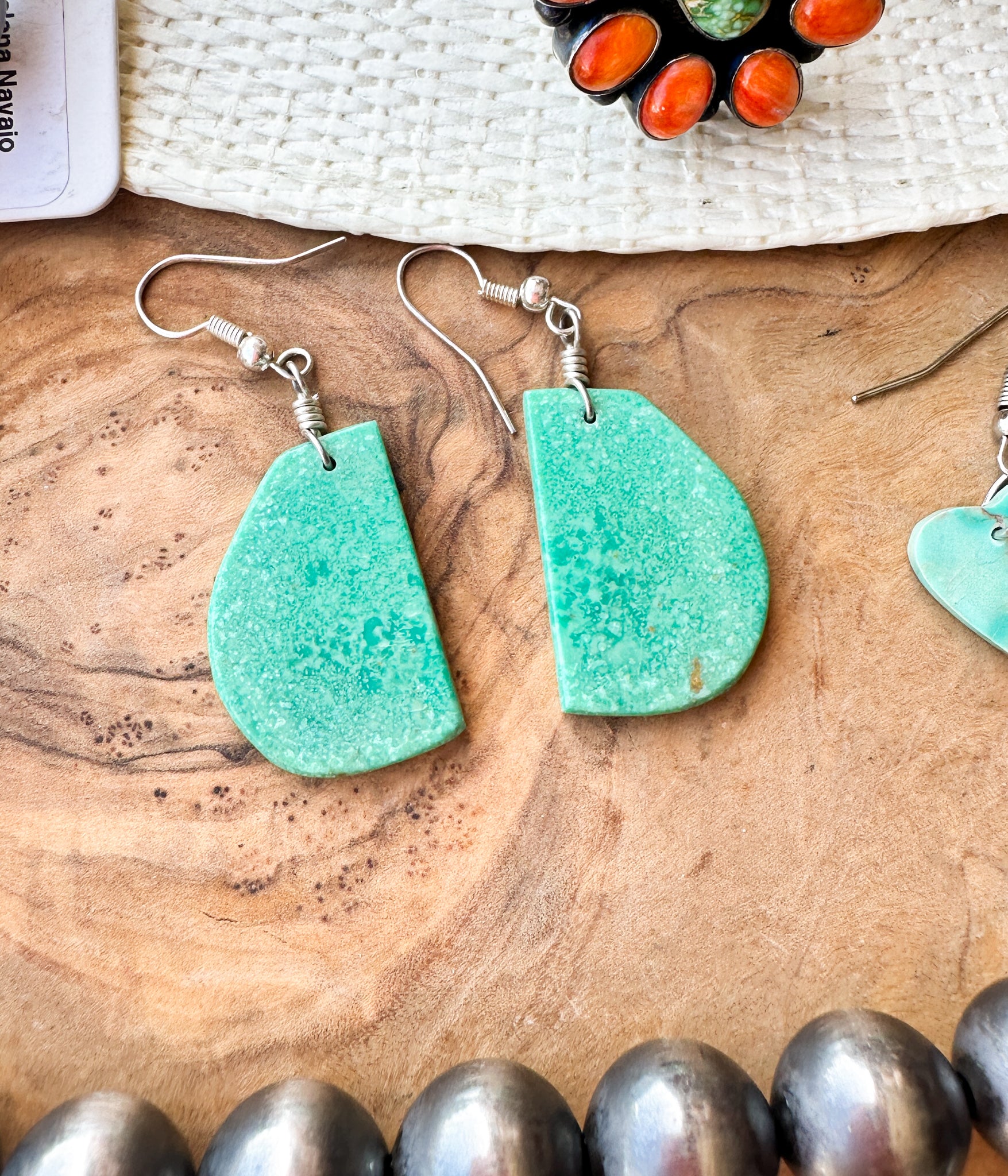 Vado Authentic Turquoise Slab Earrings
