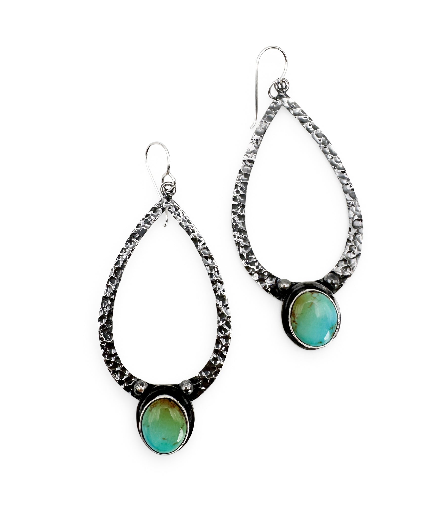Vaughn Authentic Turquoise Hammered Earrings
