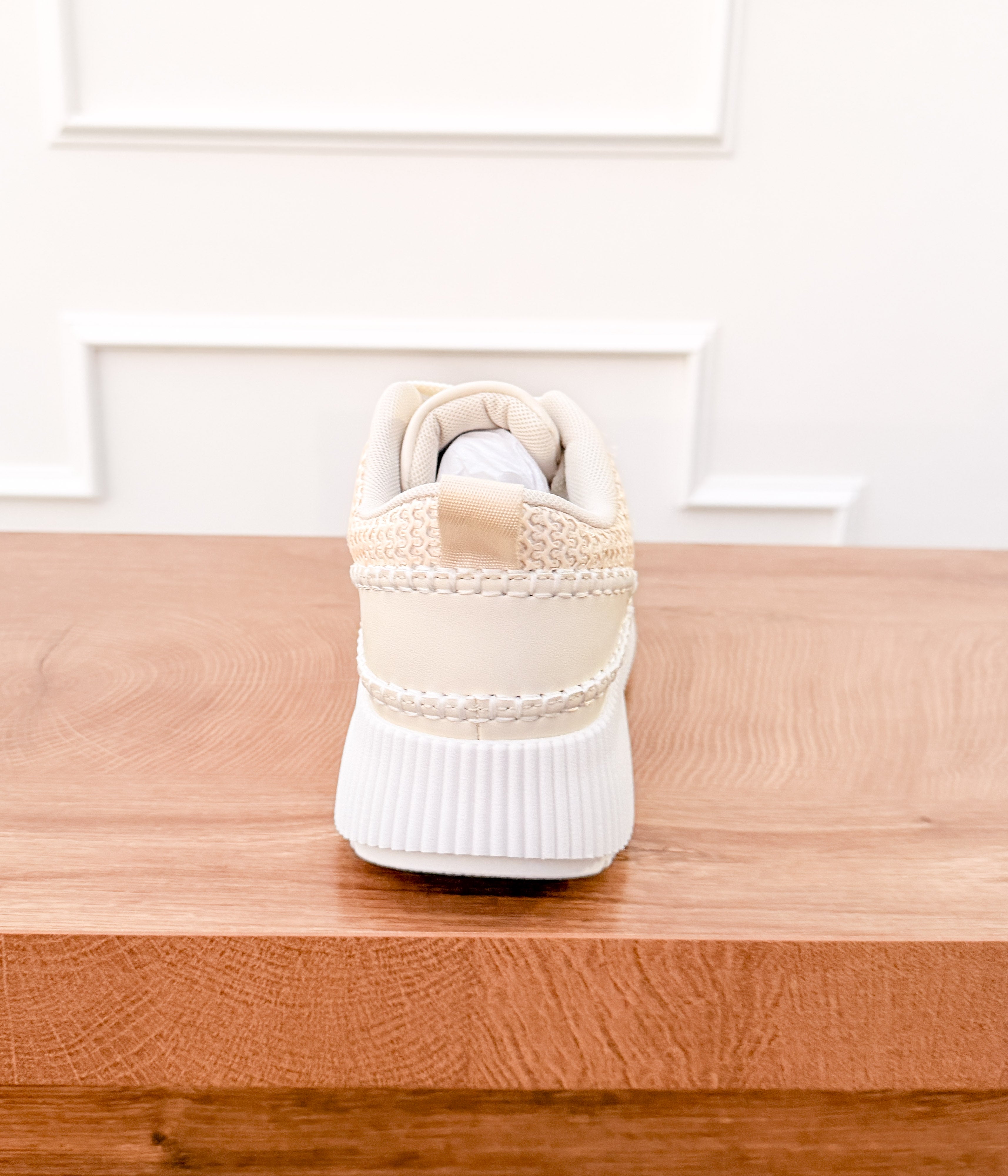 Pamela Woven Sneaker in Cream