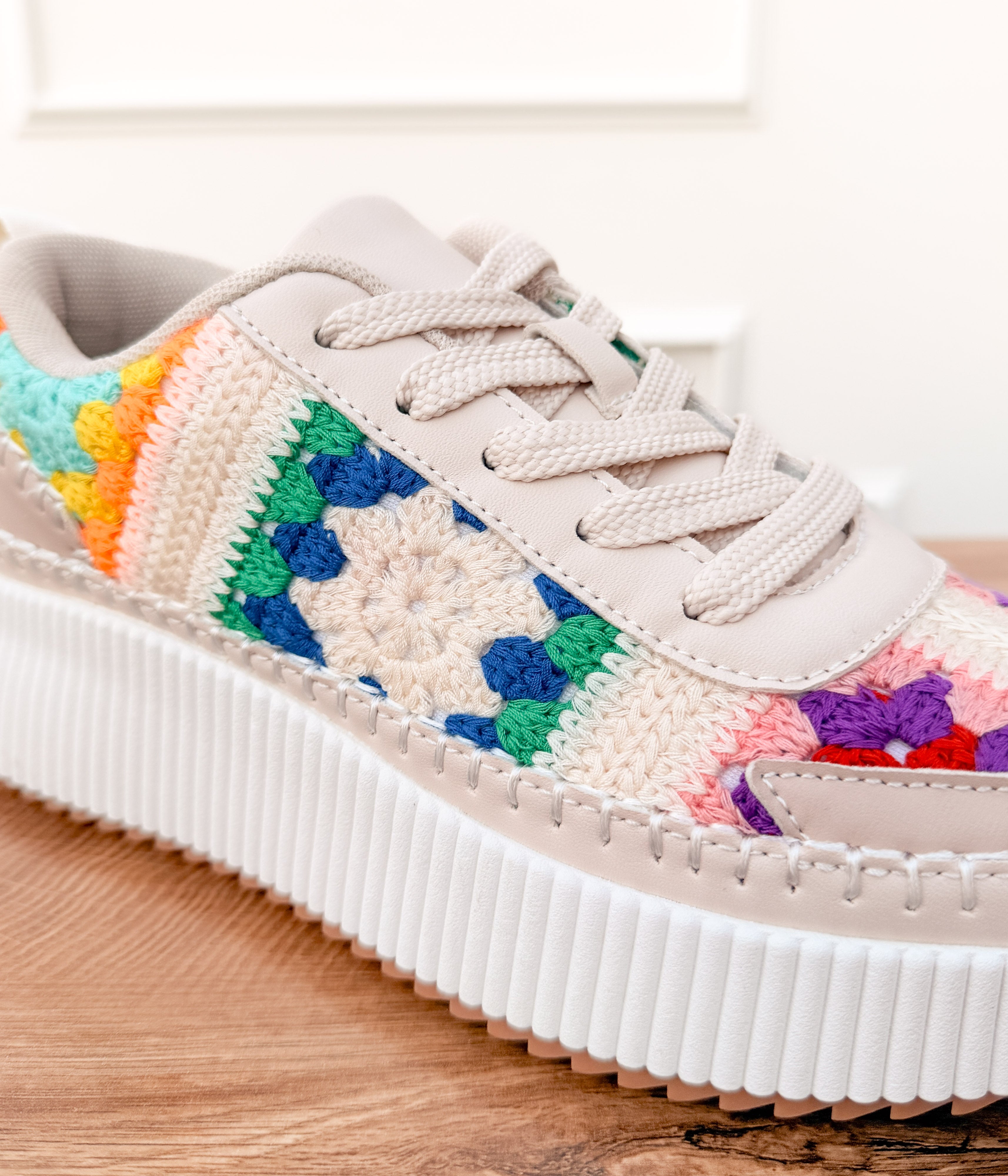 Pallavi Crochet Platform Sneaker in Multi