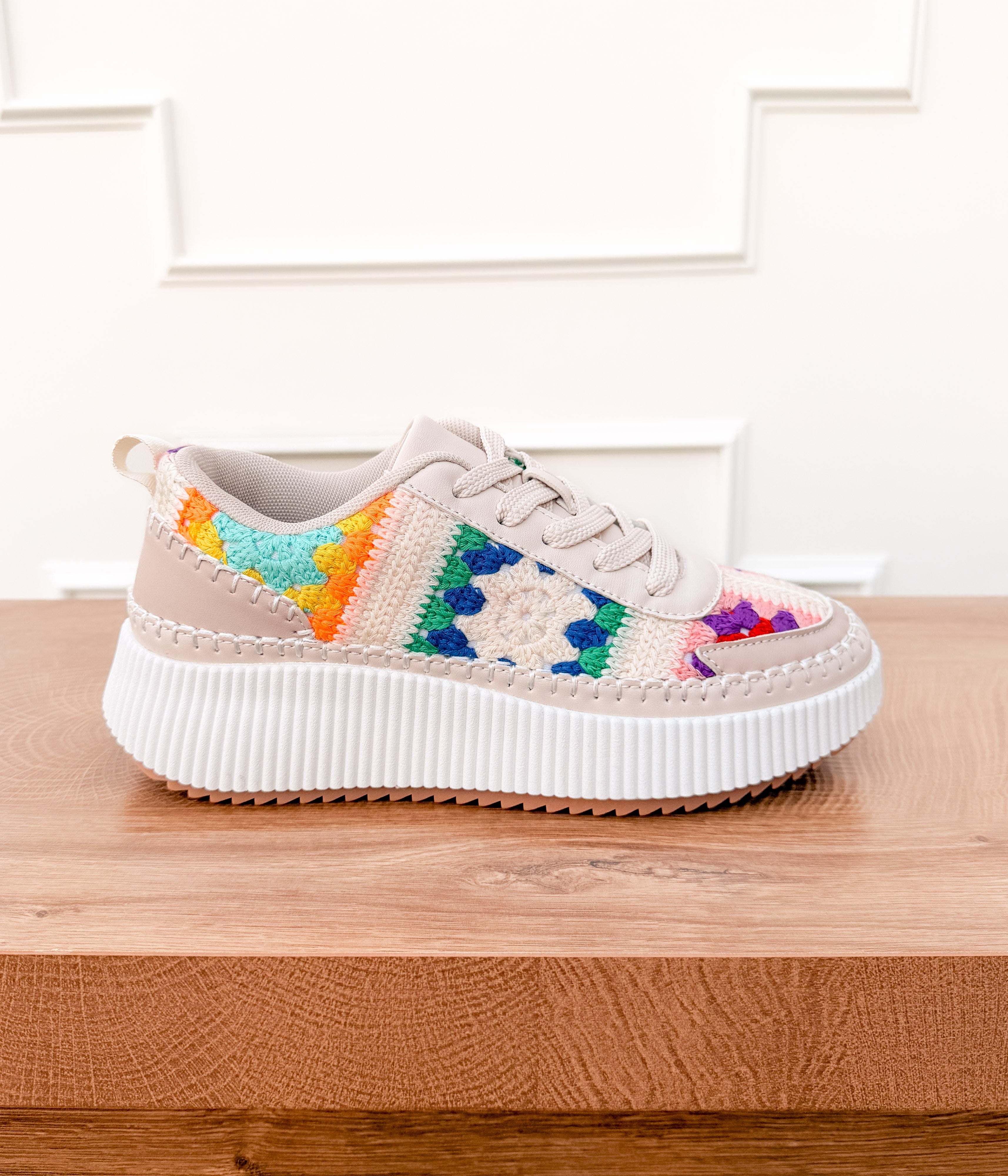 Pallavi Crochet Platform Sneaker in Multi
