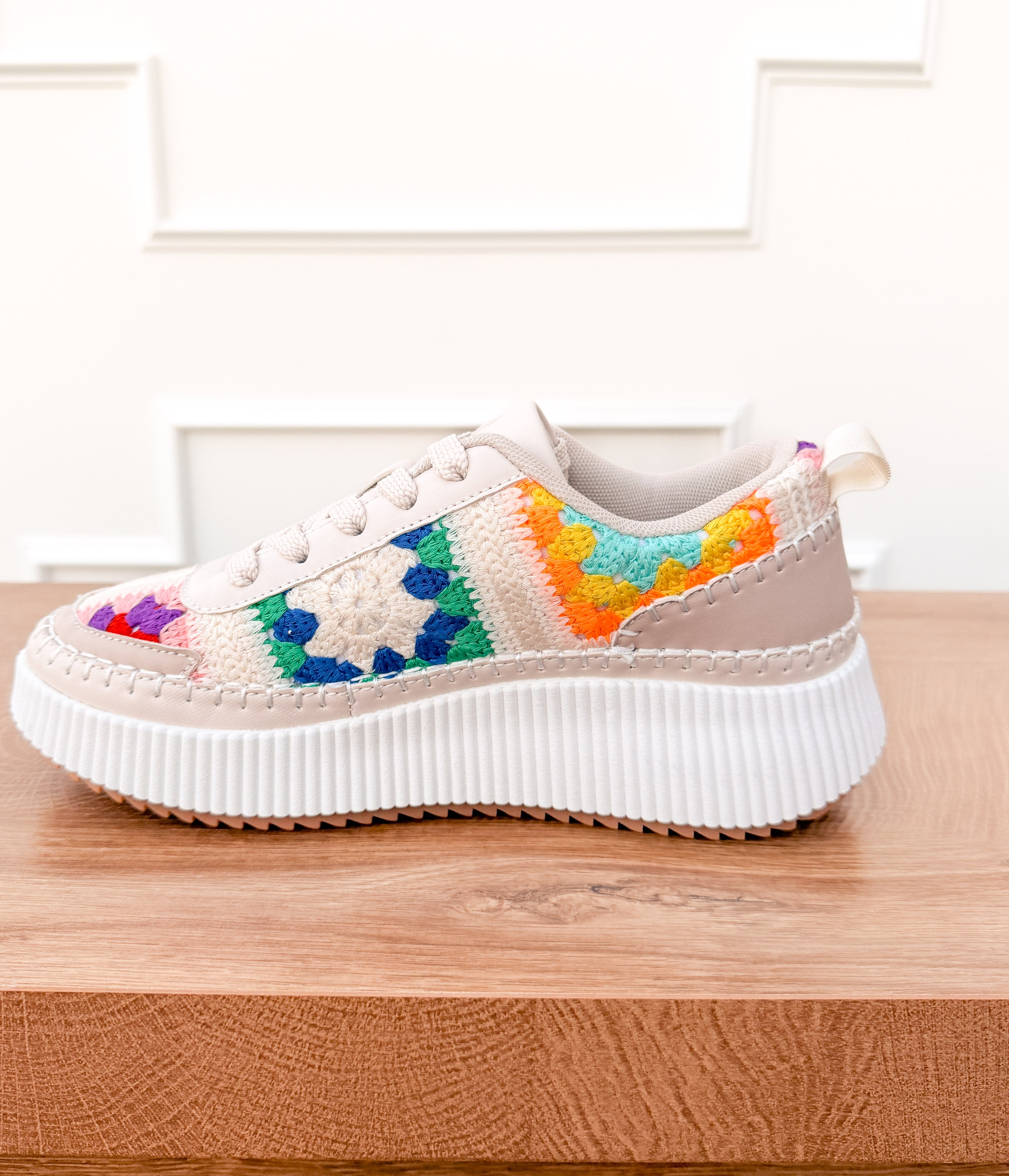 Pallavi Crochet Platform Sneaker in Multi