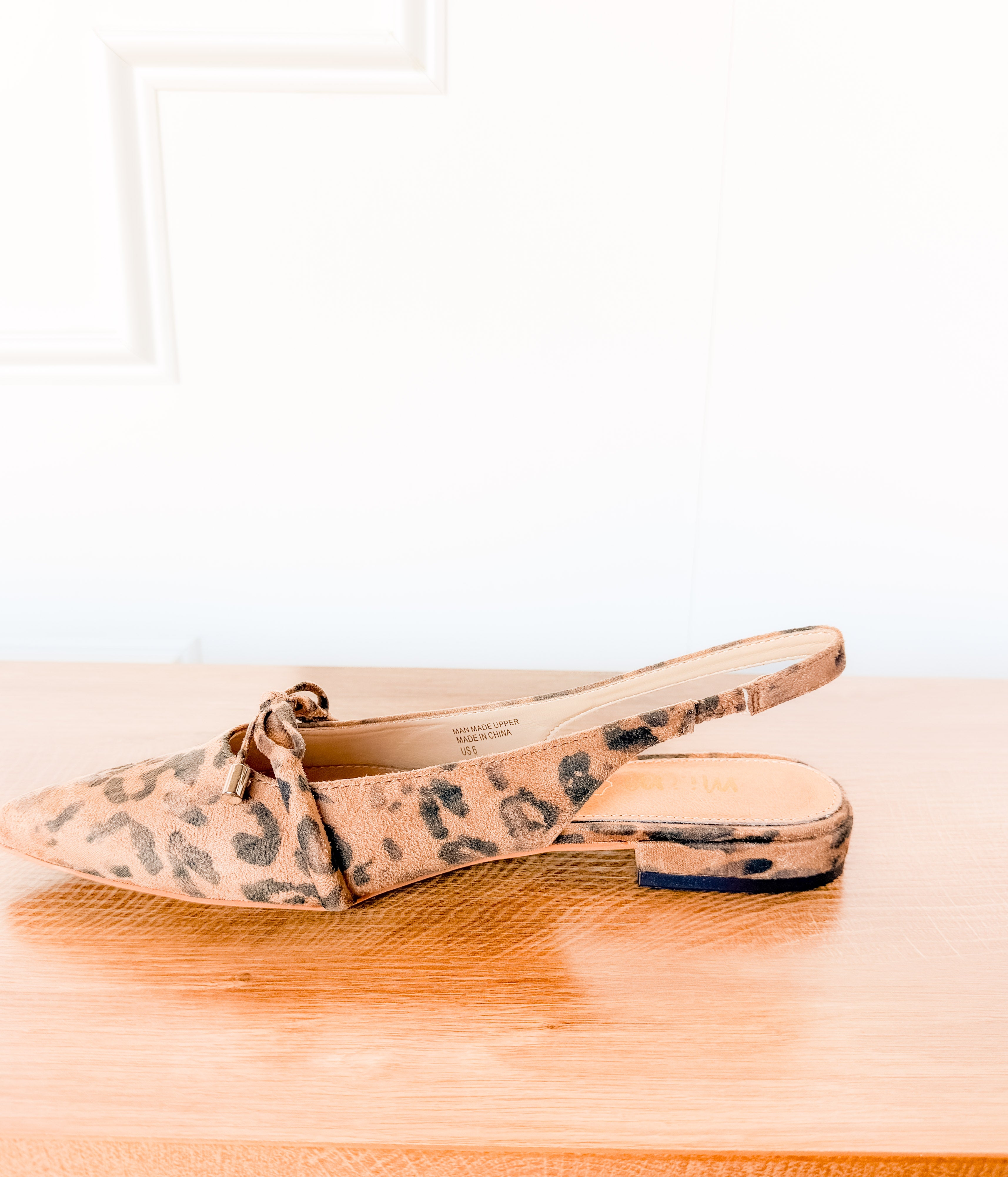 Pardina Pointed Toe Slingback Flats in Leopard