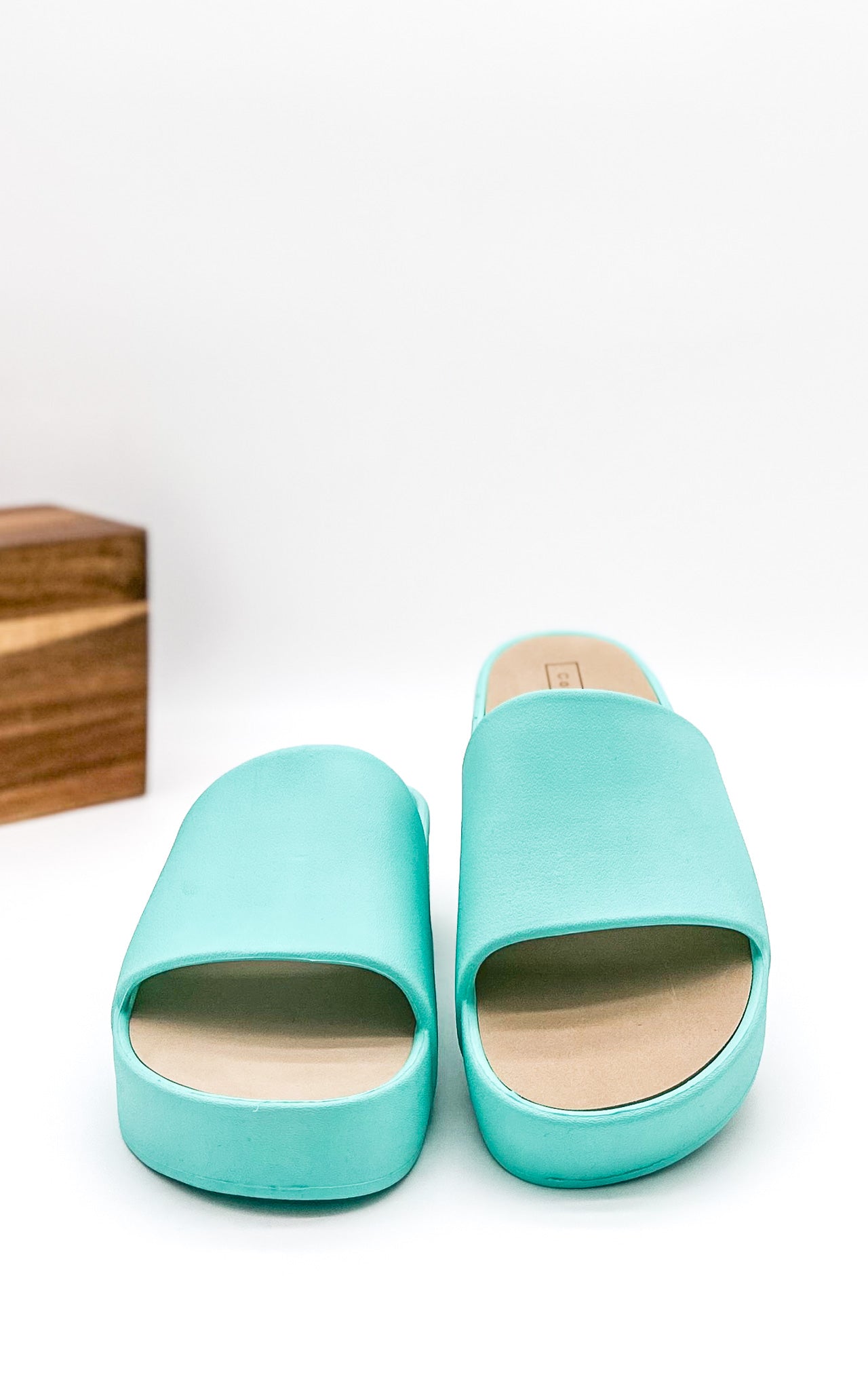 Popsicle Slide Sandals in Aqua