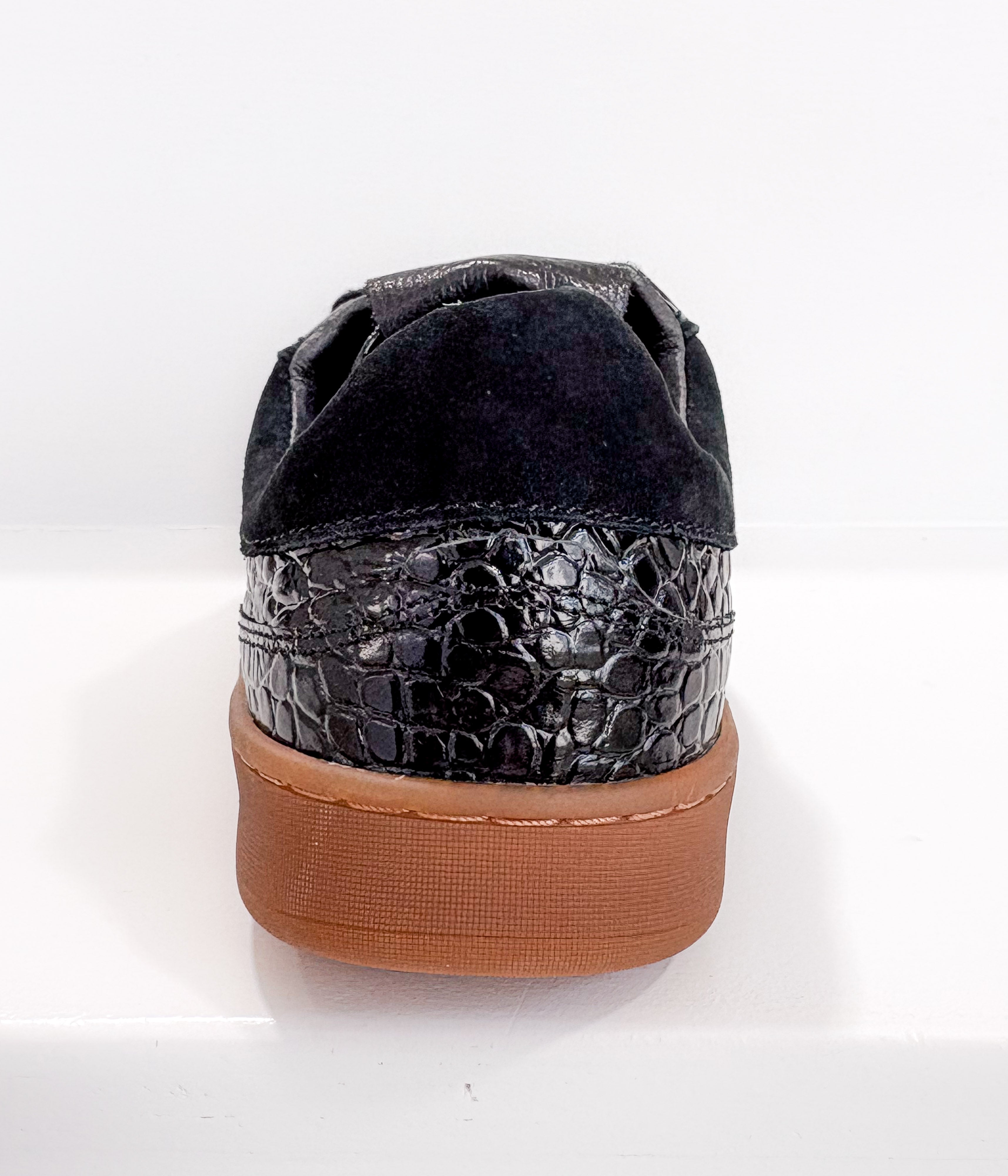 Quincy Black Croc Sneaker